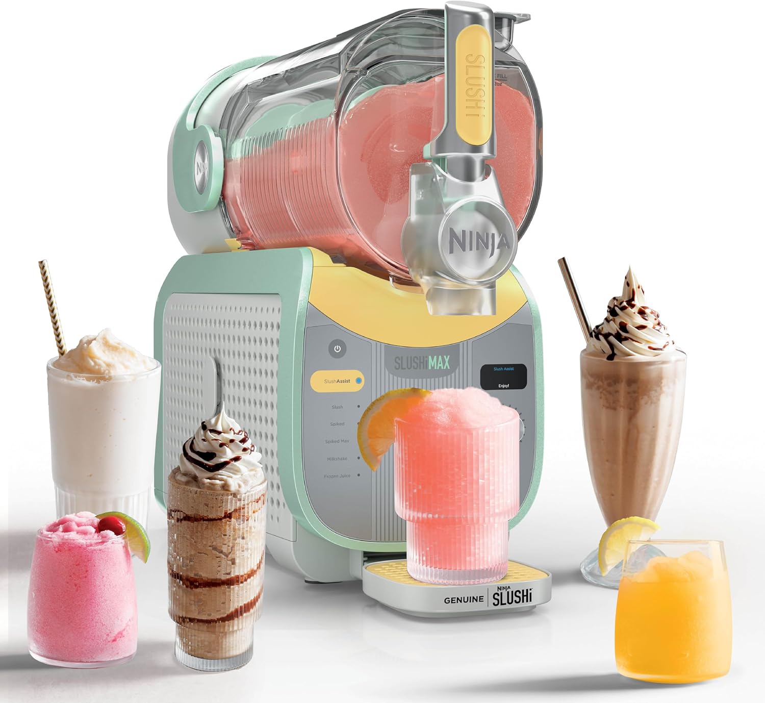 Ninja SLUSHi Max | XXL Smart Frozen Drink Maker | Exclusive Smart Technology | Party-Sized 150oz Capacity | No Ice Needed | 6 Programs | Perfect Temp & Texture up to 12 hours | Peach | FS605