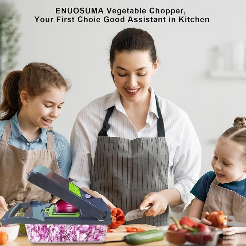 14 in 1 Multifunctional Vegetable Chopper, Garlic Chopper, Onion Potato Grater,Vegetable Cutting Machine,Kitchen Accessories Utensils