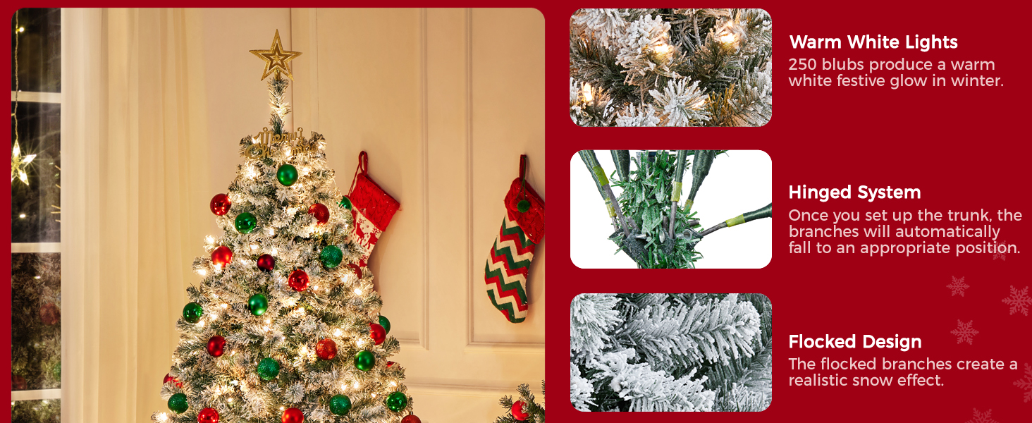 Flocked Artificial Christmas Tree