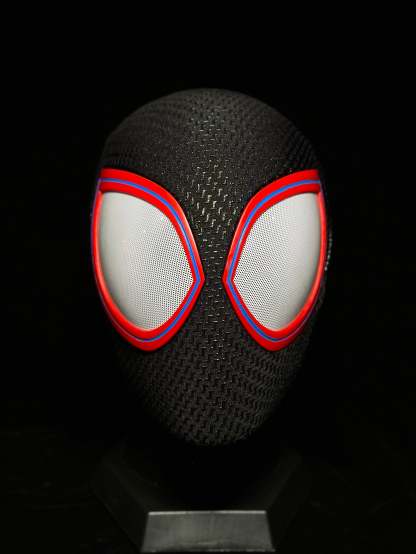 V2  Black-Red Mask With Face Shell  (Big Lenses)
