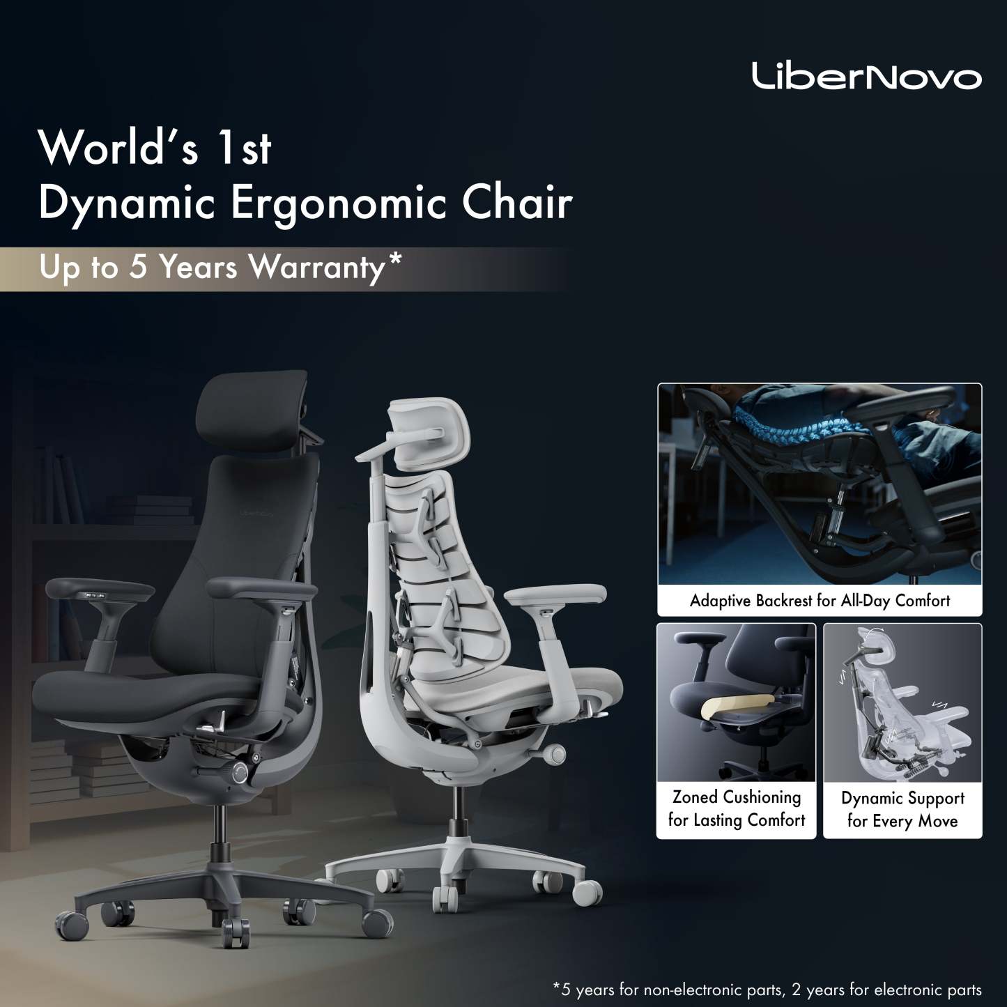 [Pre-Order, ETA: Mid Jan] LiberNovo Omni Dynamic Ergonomic Chair
