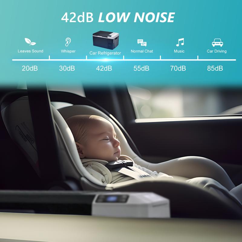 EUHOMY 12 Volt Refrigerator, 24QT(23Liter) Portable Freezer Fridge, Car refrigerator with 12/24V DC & 110-240V AC, Electric Compressor Cooler for Camping, Travel, RV, Truck, Outdoor or Home Battery Sold Separately