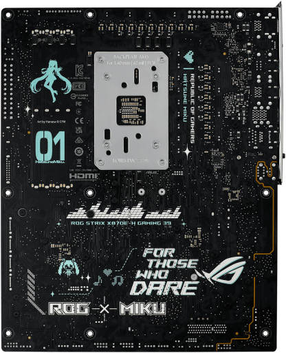 ASUS ROG STRIX X870E-H Gaming WIFI7 & BT Hatsune Miku Edition Motherboard, AMD X870E Chipset, 4x DDR5 DIMM Slots, 256GB Max Memory, 1x PCIe 5.0 x16 Slots, 4 x M.2 Slots | 90MB1MA0-M0EAY0