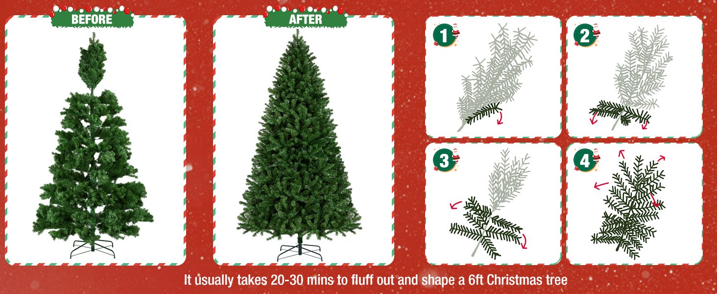 pre-lit artificial christmas trees