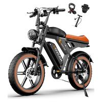 V30&V30Max MOVCAN E-Bike for Adults,1500W Motor 20" Fat Tire Ebike,Up to 32MPH/28MPH & 120/70 Miles,48V 31.2/15.6AH Removable Dual Battery, 7 Speed Gear, Hydraulic Brakes&Full Suspension Electric Motorcycle