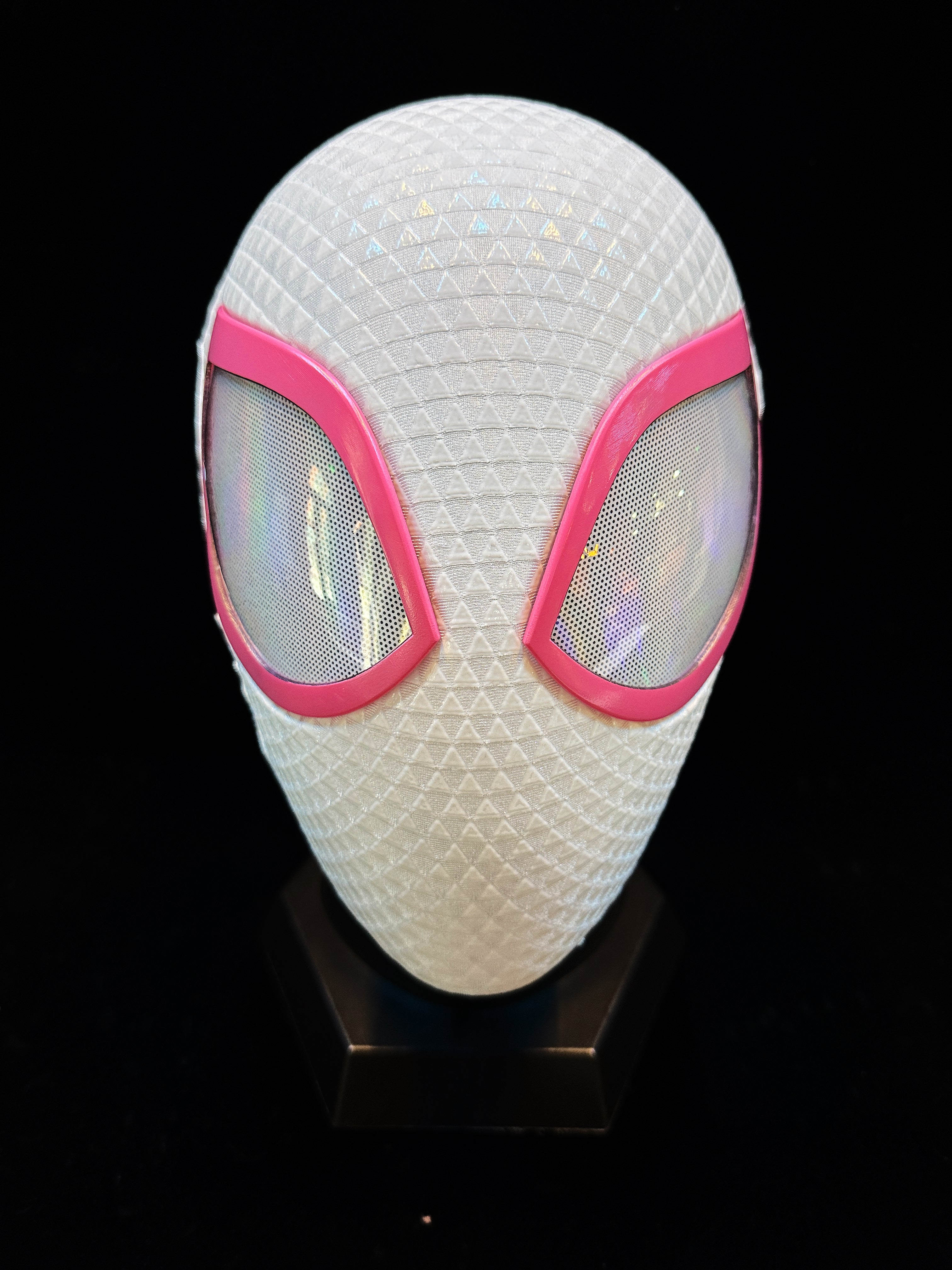 White & Pink Mask with Face Shell