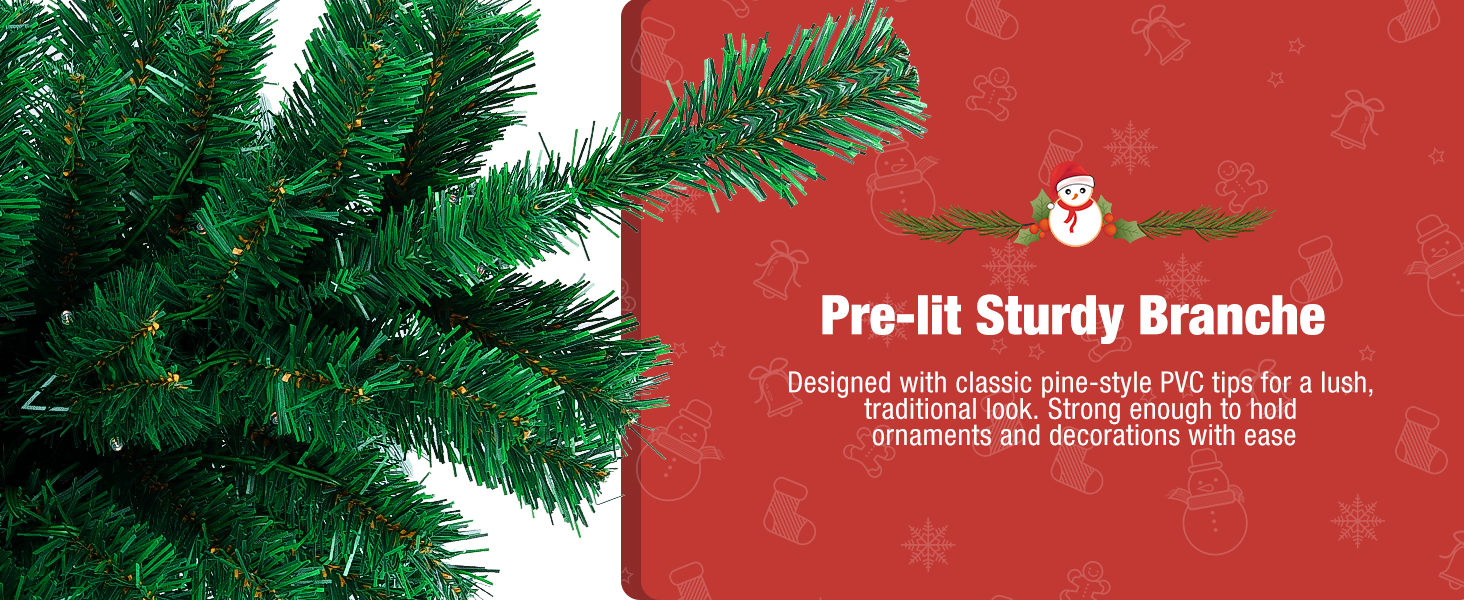 pre lit christmas trees 6ft