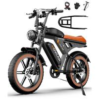 V30&V30Max MOVCAN E-Bike for Adults,1500W Motor 20" Fat Tire Ebike,Up to 32MPH/28MPH & 120/70 Miles,48V 31.2/15.6AH Removable Dual Battery, 7 Speed Gear, Hydraulic Brakes&Full Suspension Electric Motorcycle