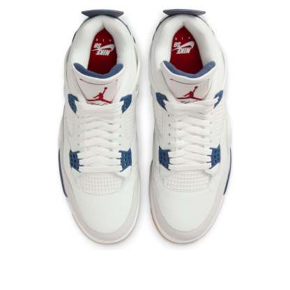 （Men’s）Aithtr Jordthtan 4 Retro SB 'White Navy'