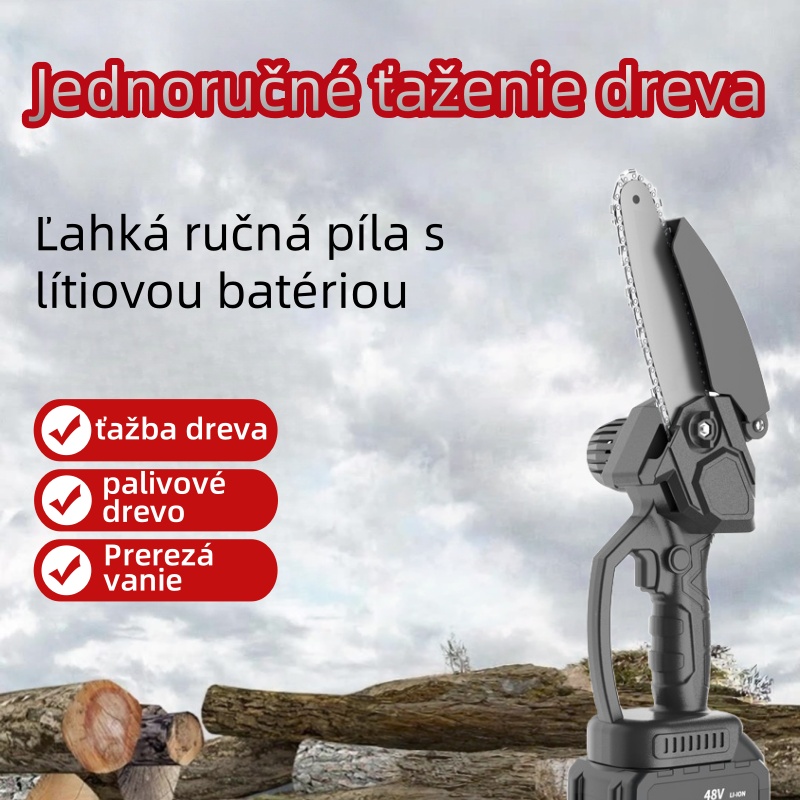 🔥 Ultraľahká 0,8KG! Jednoručná lítiová píla – drevo reže ako maslo!