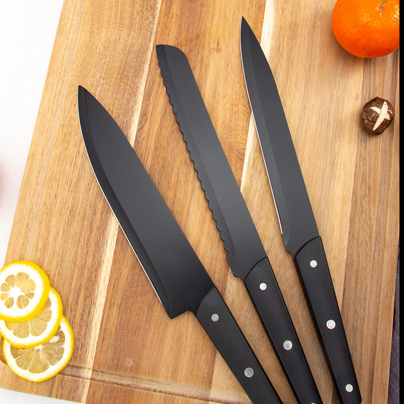 Jedna sada, nekonečné možnosti 🍽️🔪 – 5 nožov pre mäso, zeleninu, chlieb aj ovocie 🍉🥕🥖 – uľahčite si každé varenie!