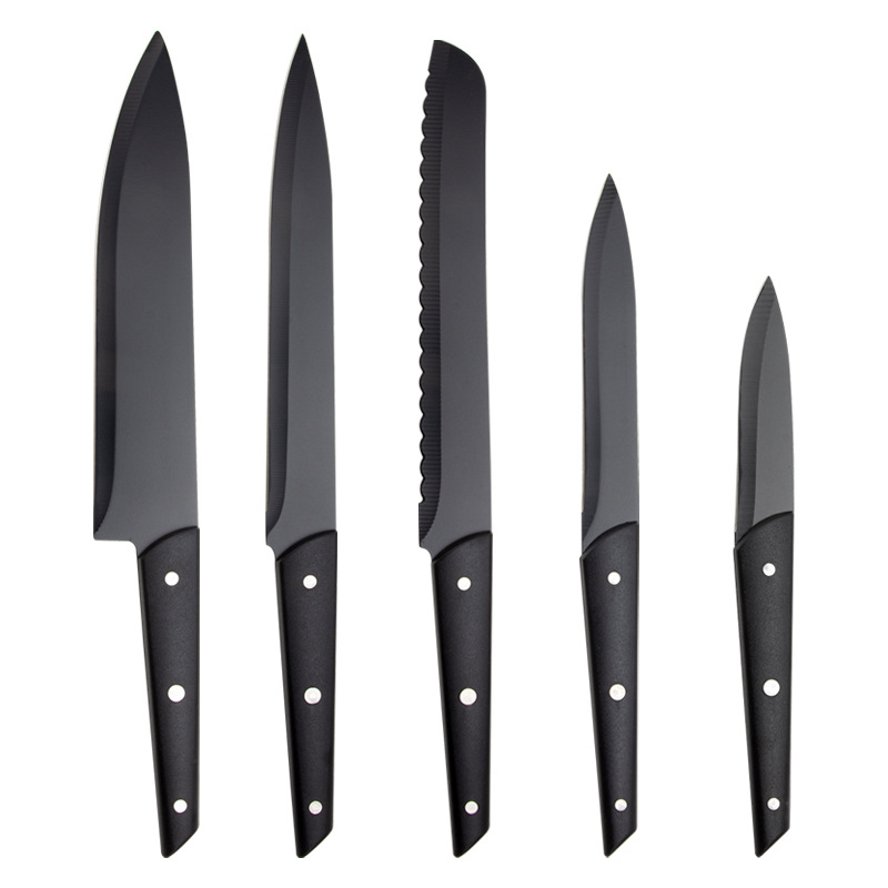 Jedna sada, nekonečné možnosti 🍽️🔪 – 5 nožov pre mäso, zeleninu, chlieb aj ovocie 🍉🥕🥖 – uľahčite si každé varenie!