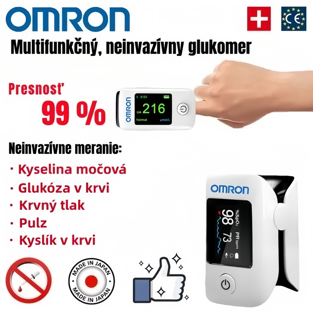 🌈Časovo obmedzená ponuka, zľava 50 %🔥【11 v 1】Najnovší neinvazívny glukomer od spoločnosti Omron – inteligentné monitorovanie zdravia bez prepichnutia.