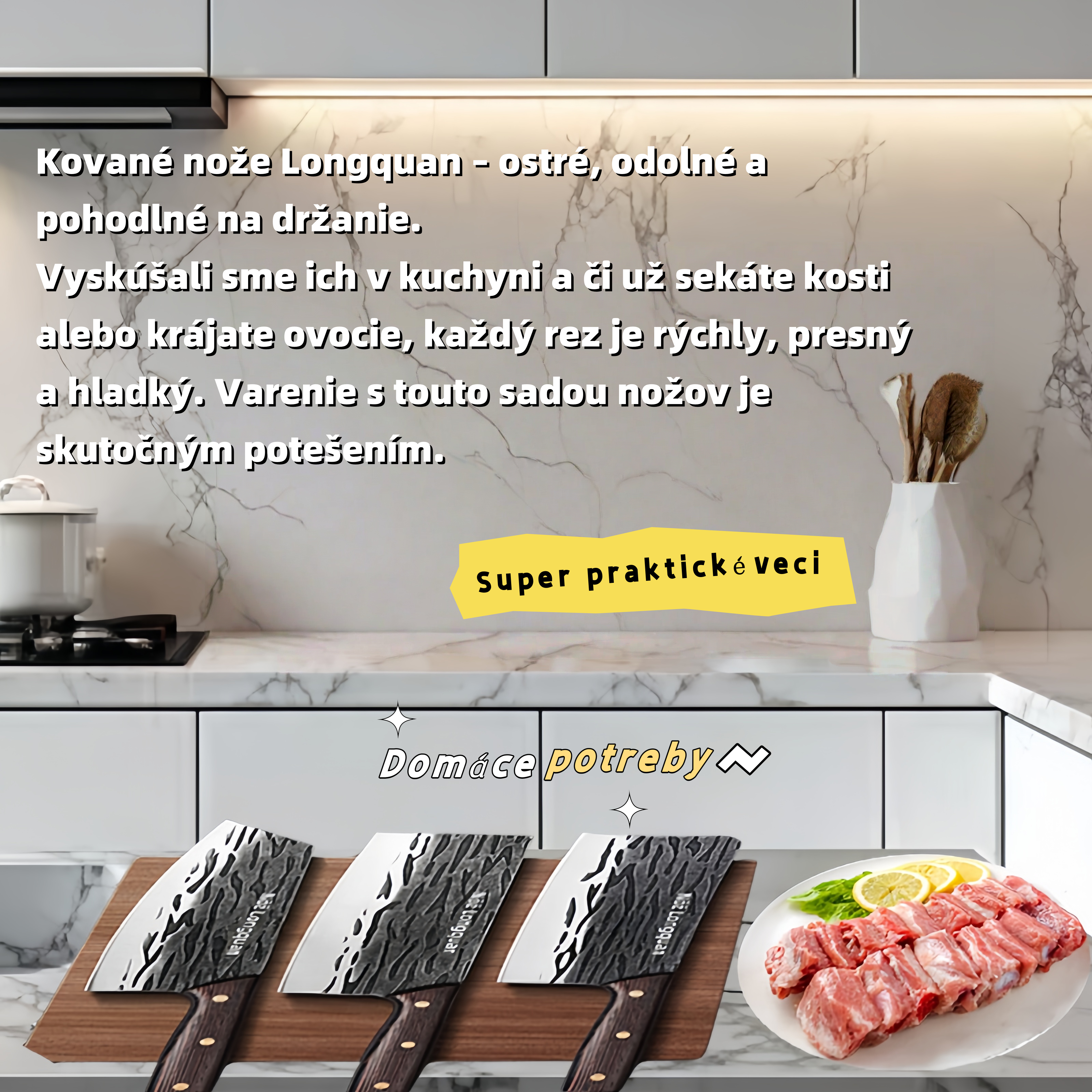 Režte mäso a zeleninu bez námahy 🔥👩‍🍳 Longquan nôž to zvládne!