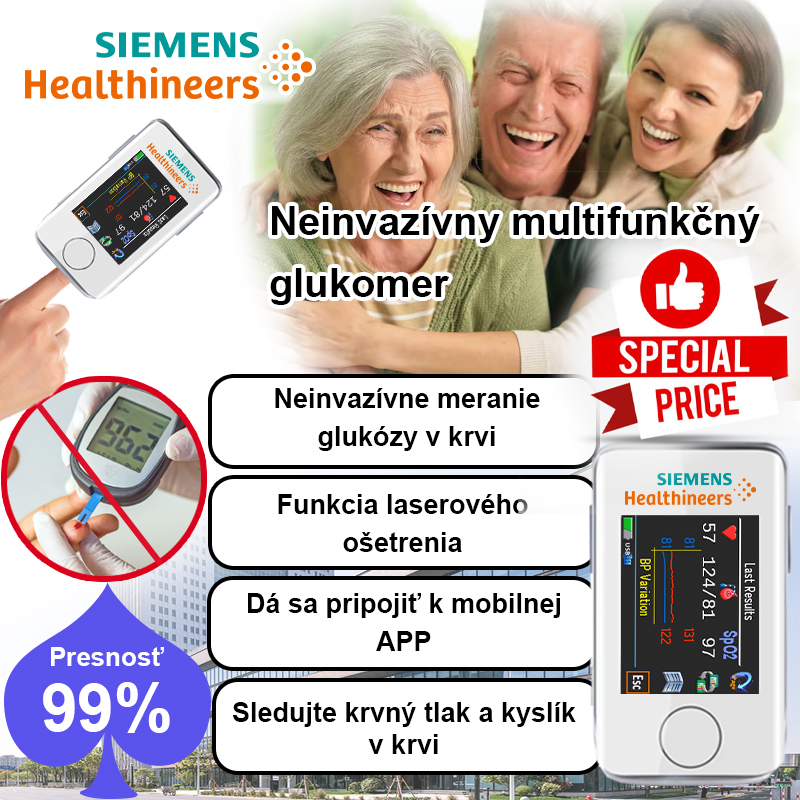 K dispozícii nový neinvazívny glukomer od spoločnosti Siemens - slovenský jazyk