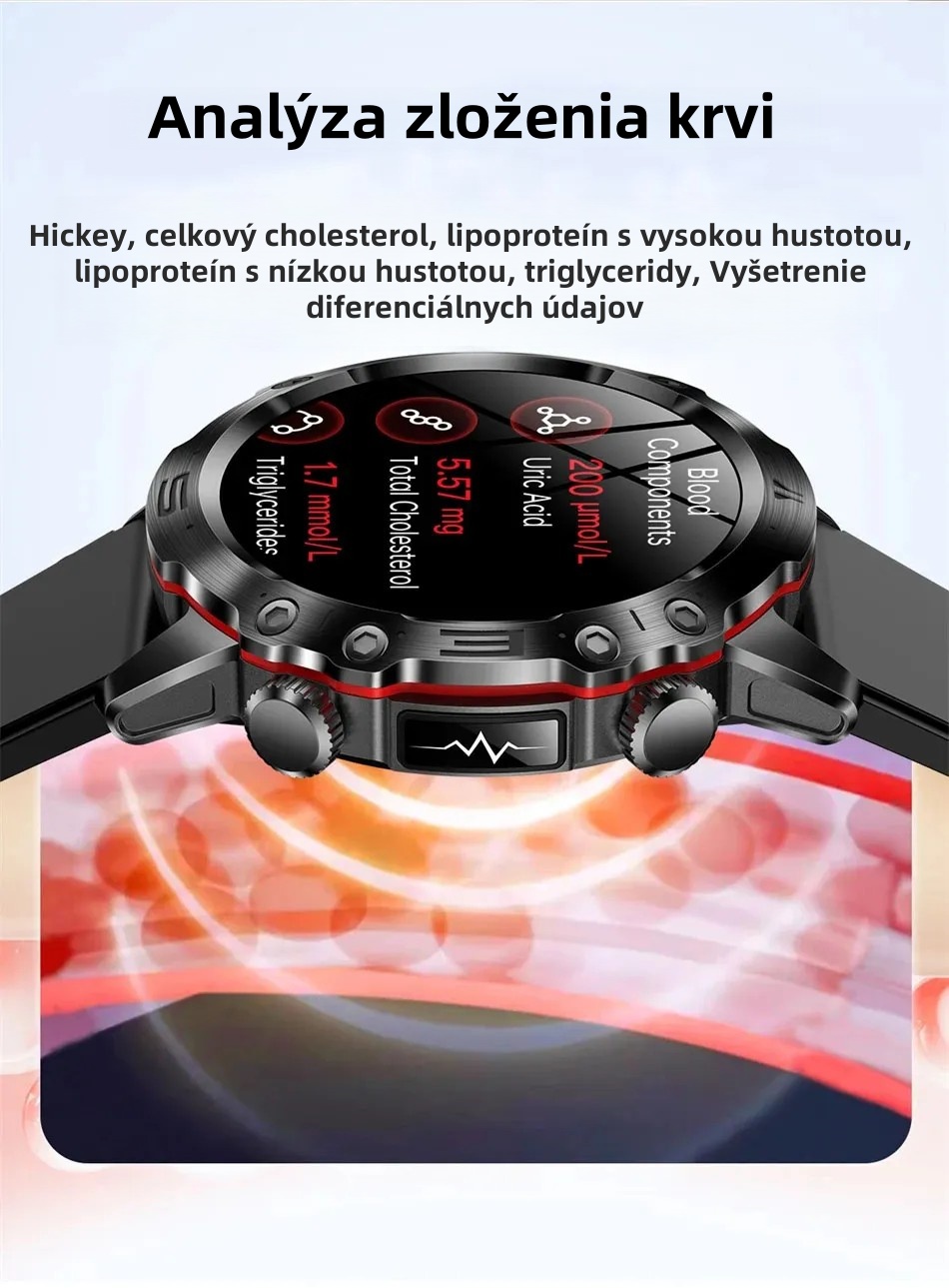 ⏱️INTELIGENTNÉ HODINKY S AI MEDICÍNSKOU DIAGNOSTIKOU - NOVÉ KRVNÉ LIPIDY, KYSELINA, HLADINA GLUKÓZY V KRVI 2025 - EKG+PPG FITNESS TRACKER