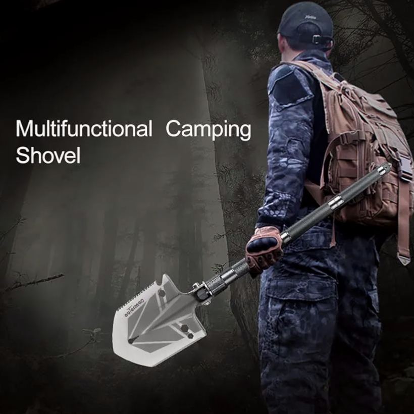 🏕️ Uma pá de sobrevivência versátil🔥💪