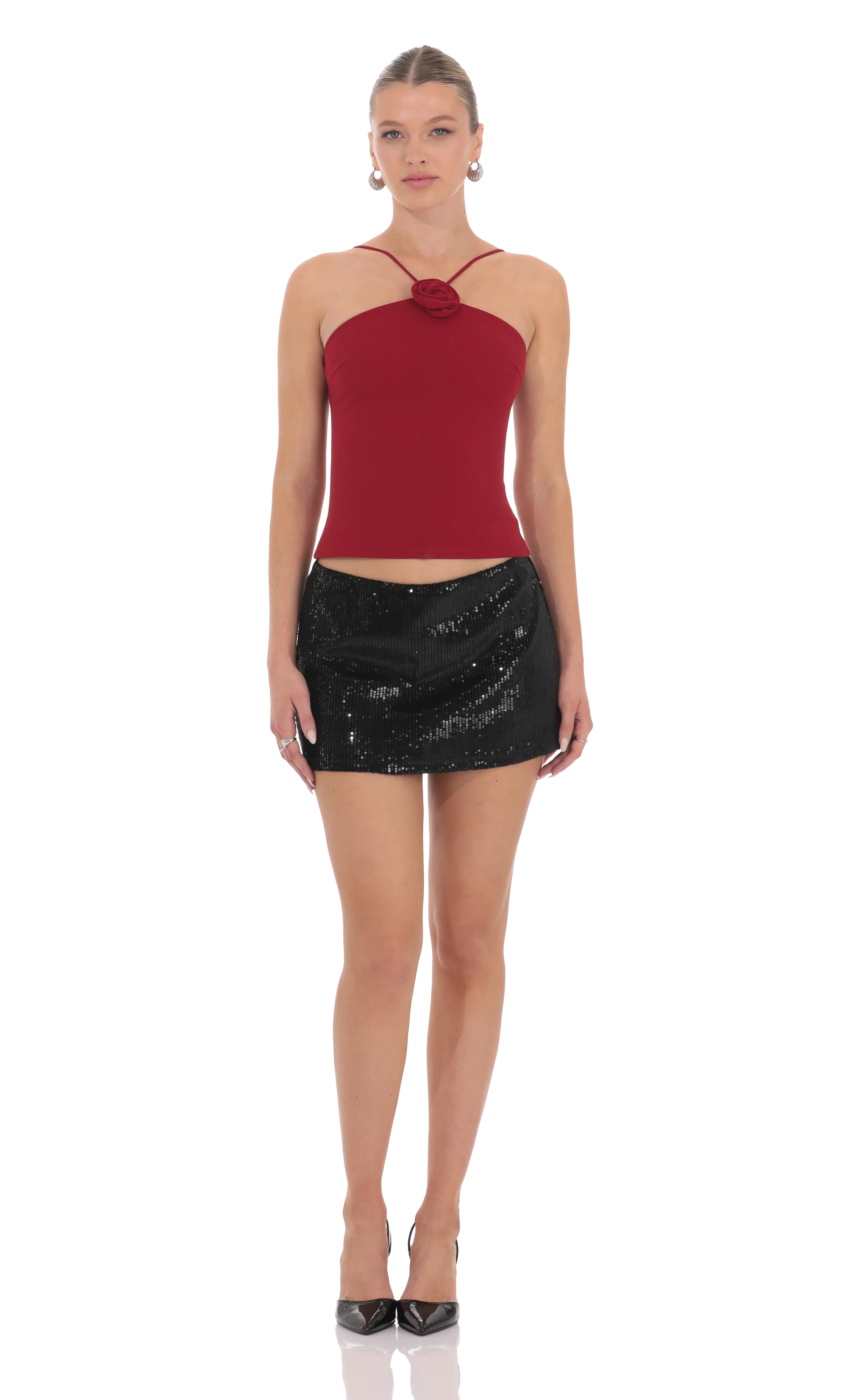 Florette Top in Red-My Sky Diva