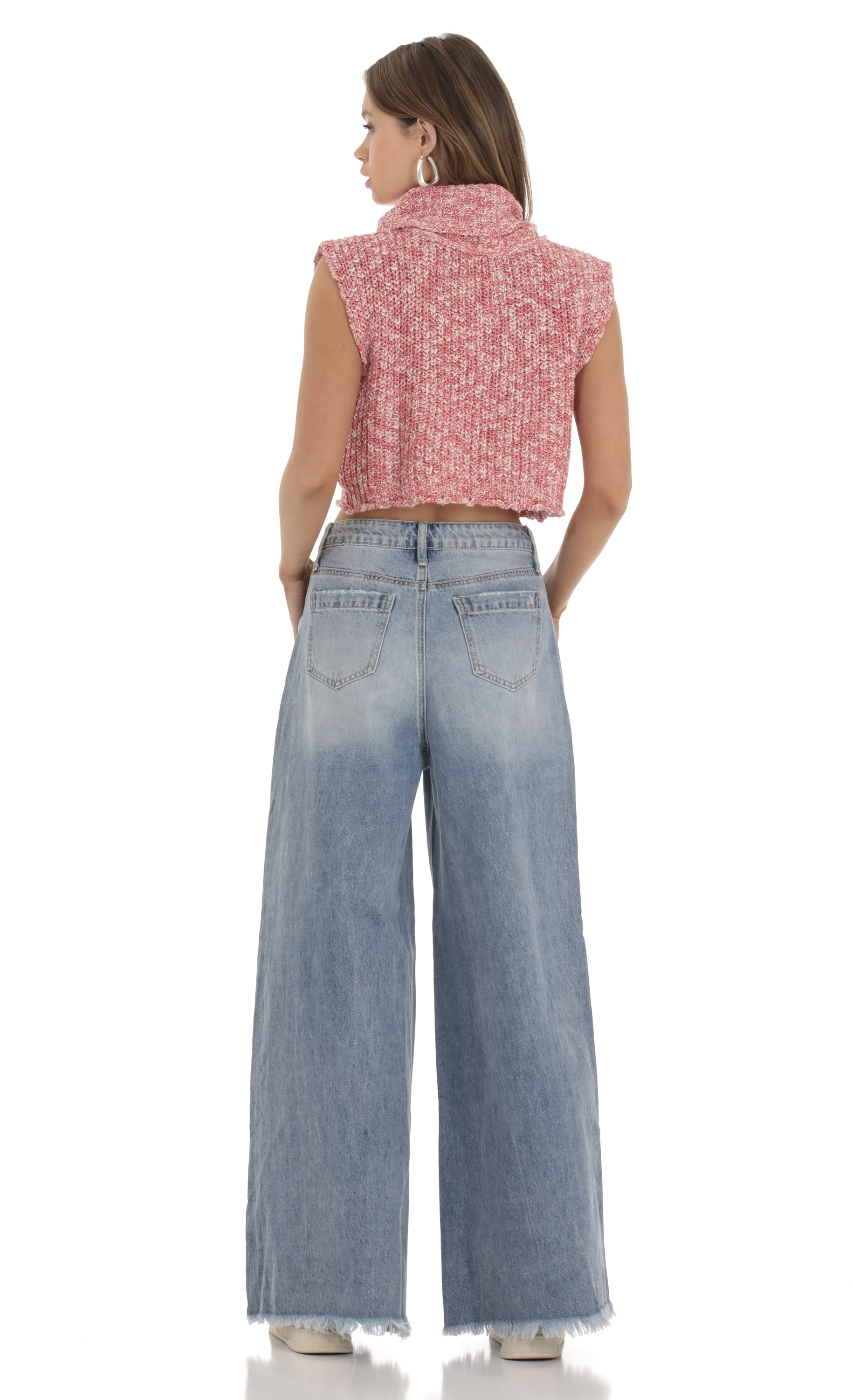 Wide Leg Jeans in Light Denim-My Sky Diva