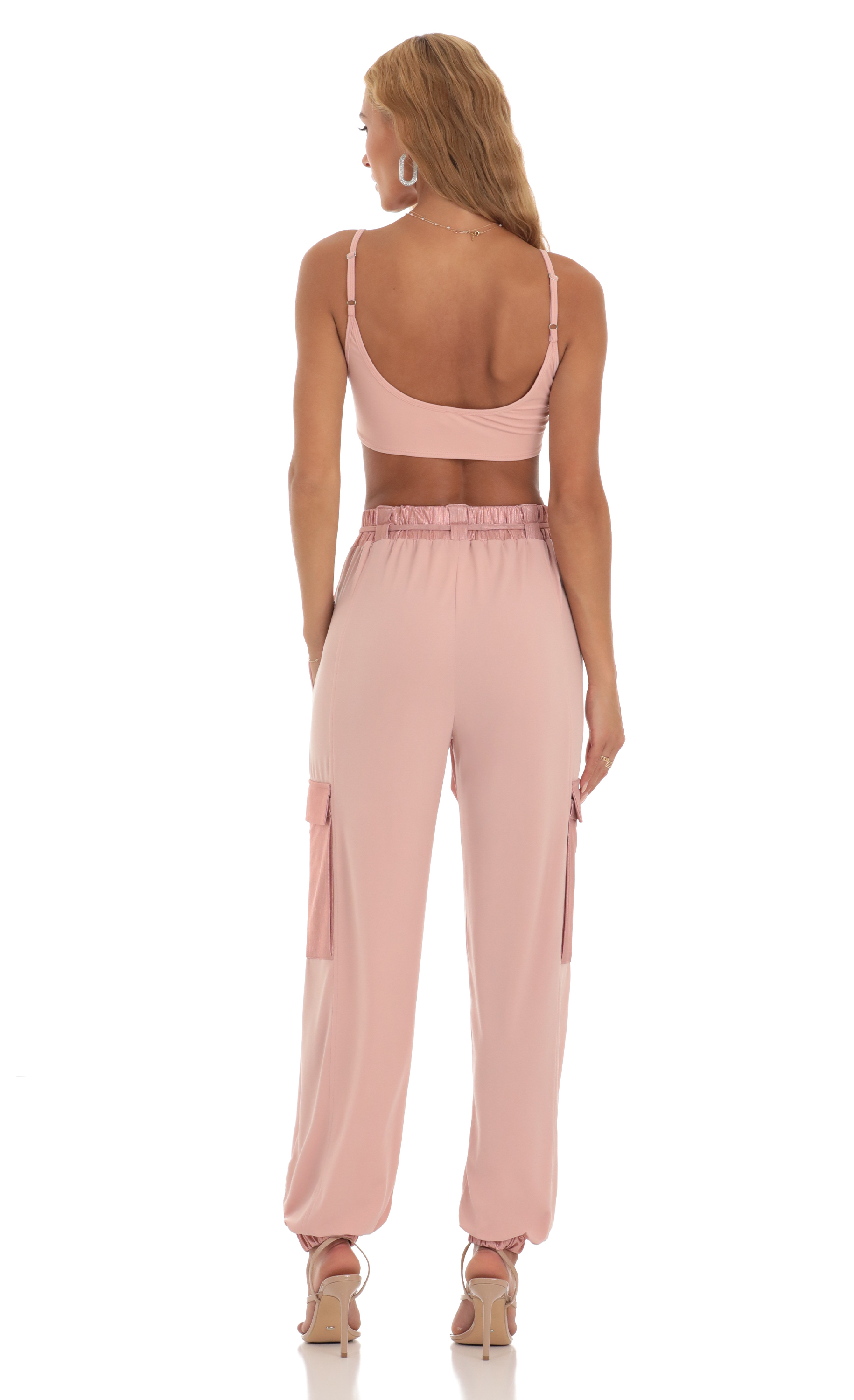 Shimmer Two Piece Set in Pink-My Sky Diva