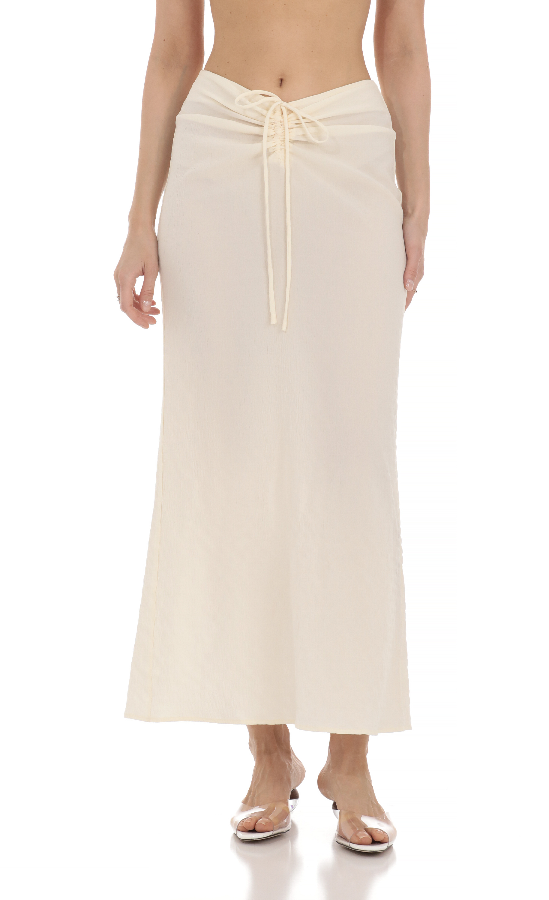 Cropped Two Piece Set in Cream-My Sky Diva