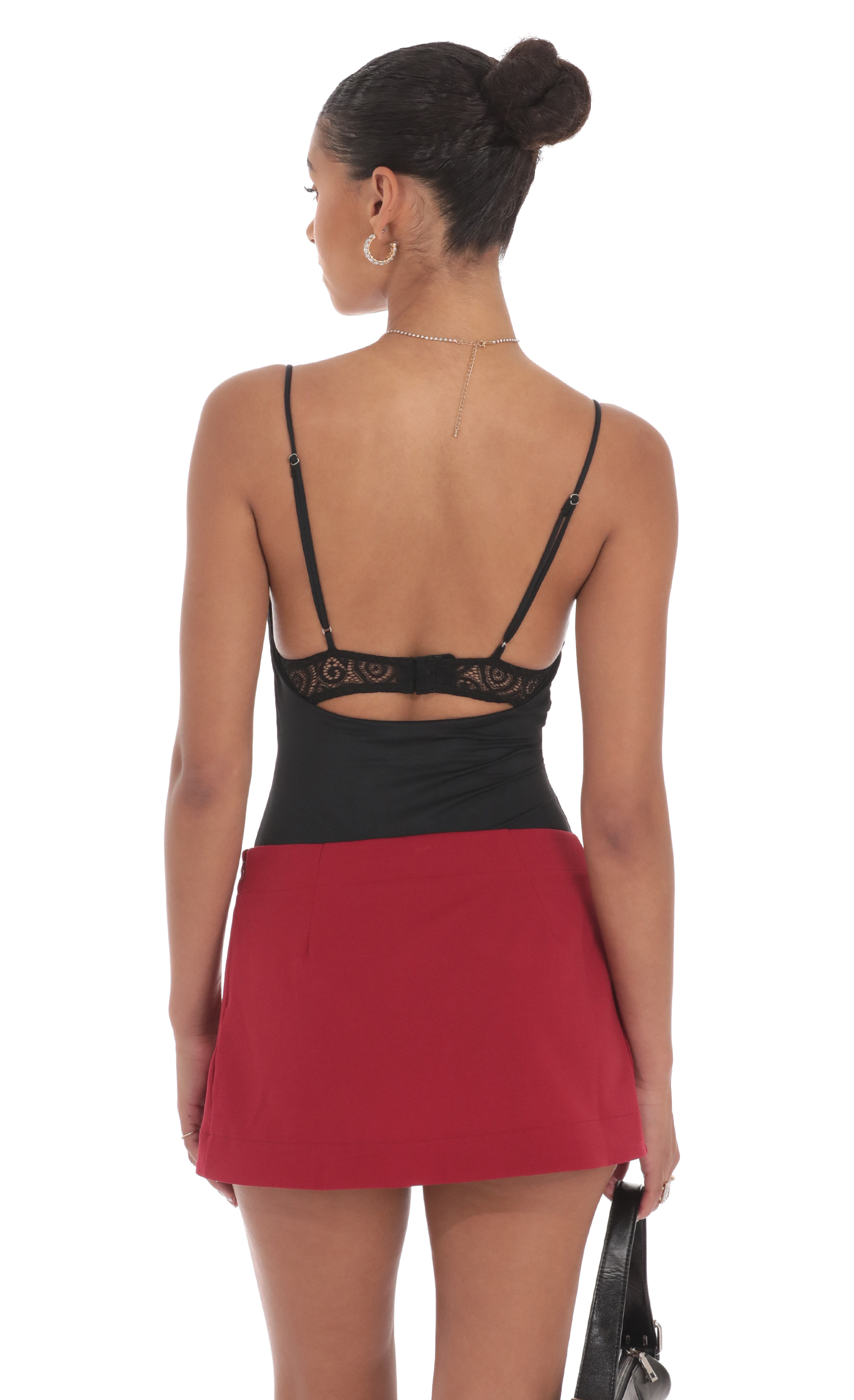 Lace Bust Bodysuit in Black-My Sky Diva