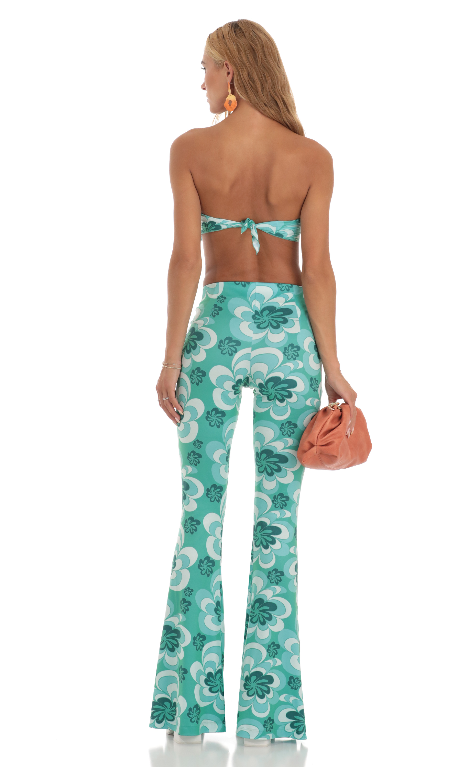 Floral Two Piece Set in Green-My Sky Diva