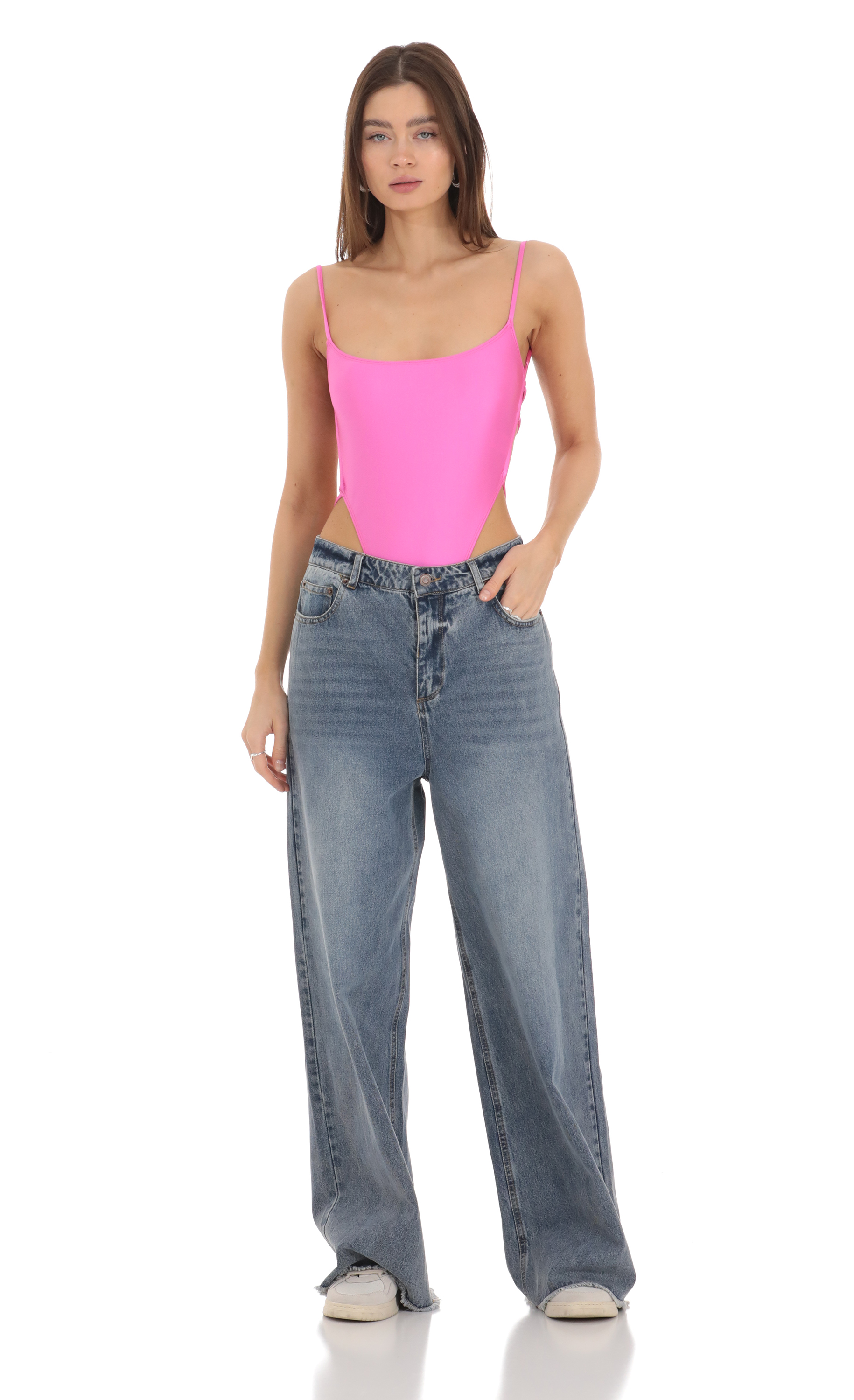 Extra Wide Jeans in Denim-My Sky Diva