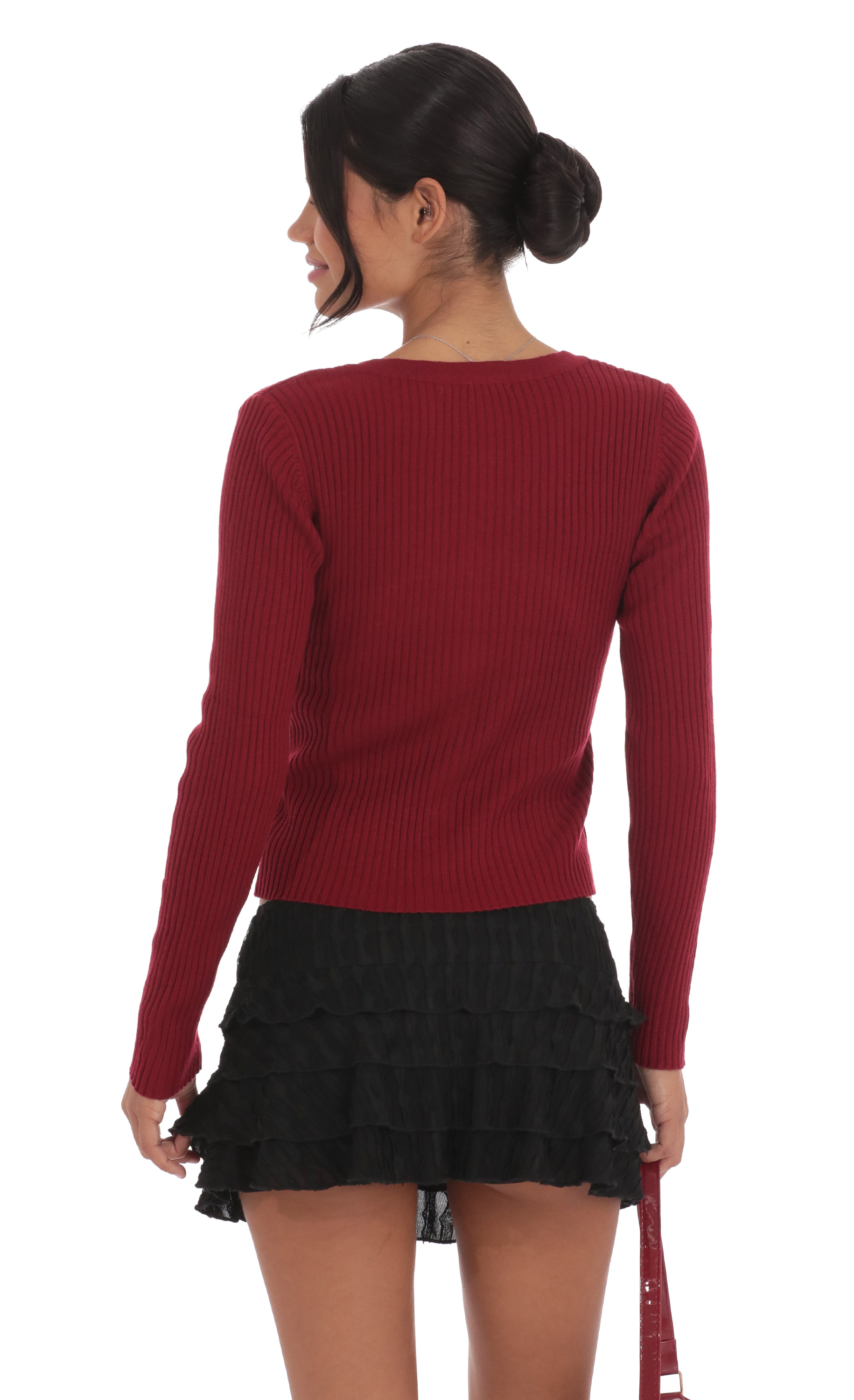 Ruffle Mini Skort in Black-My Sky Diva