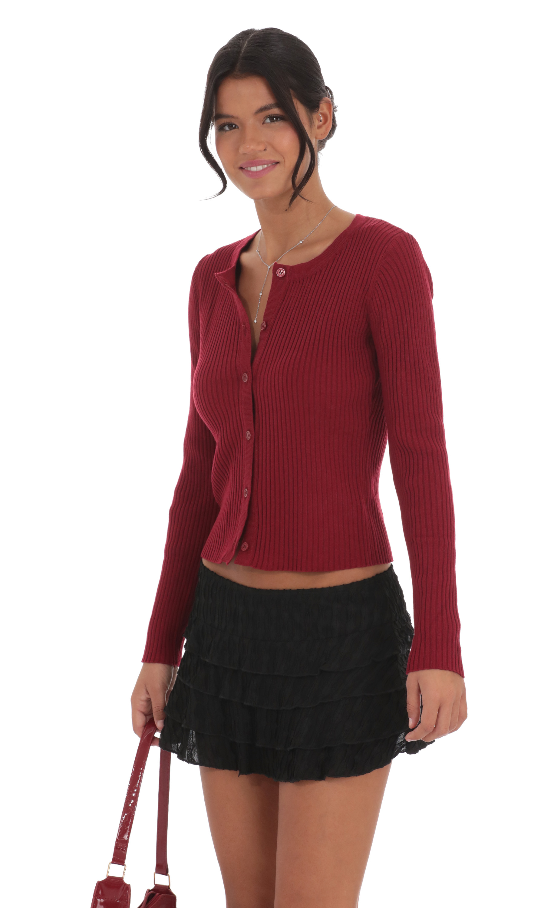 Ruffle Mini Skort in Black-My Sky Diva