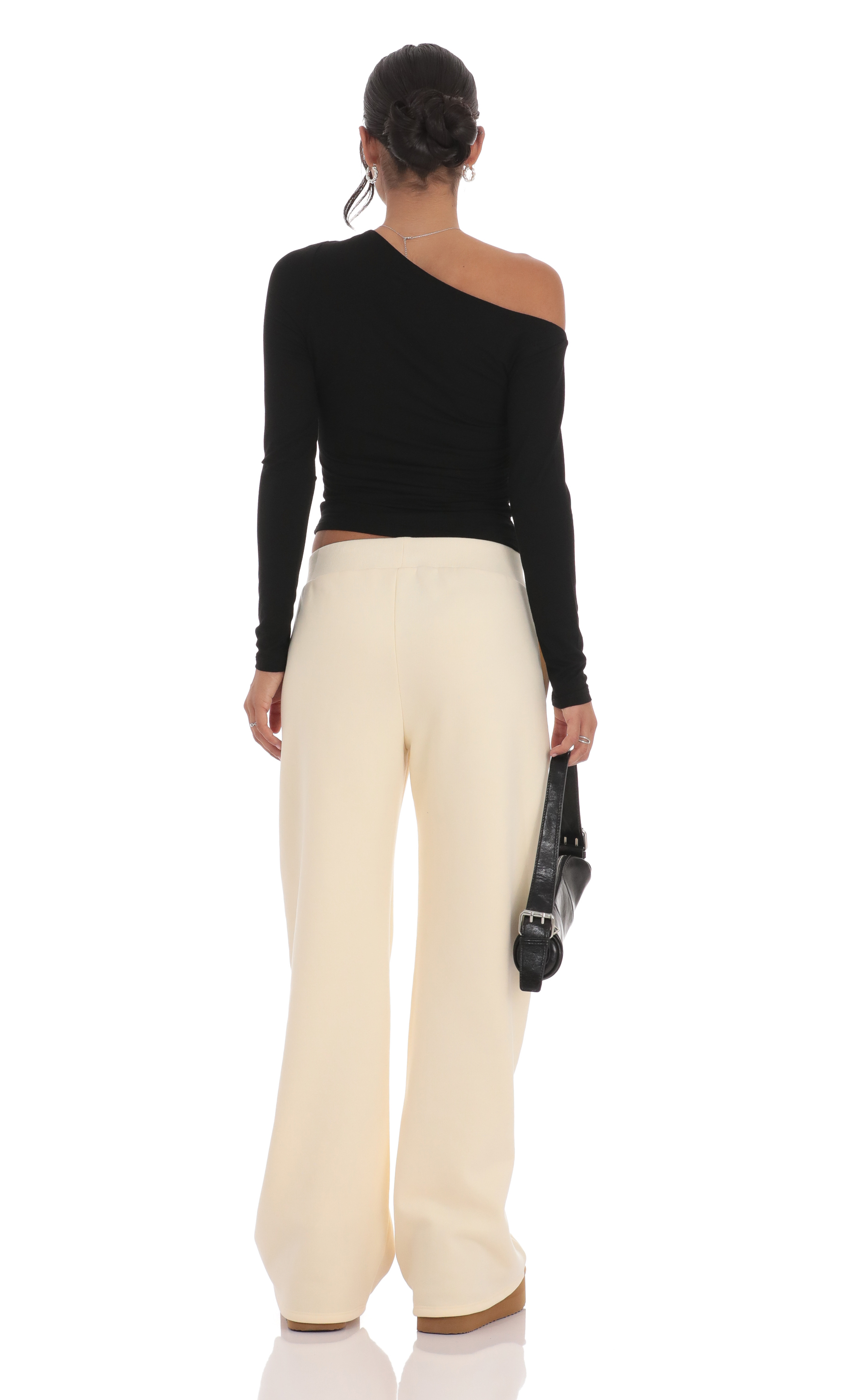 Straight Leg Sweatpants in Cream-My Sky Diva