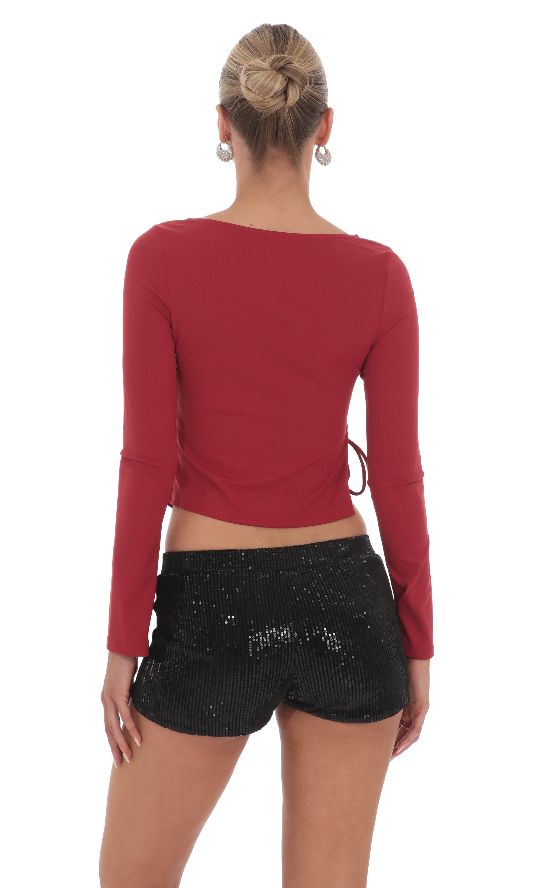 Velvet Sequin Shorts in Black-My Sky Diva