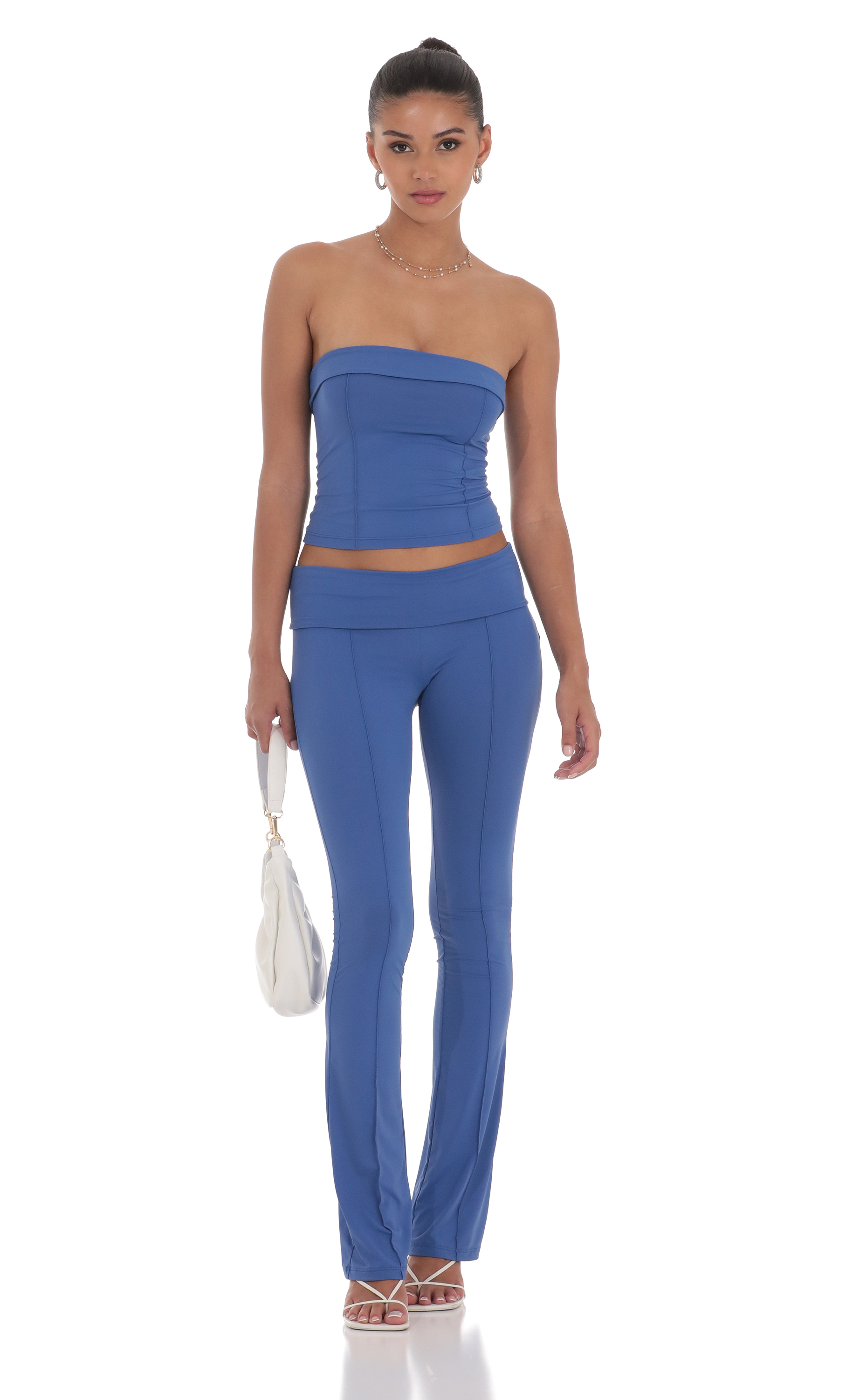 Strapless Two Piece Set in Navy-My Sky Diva