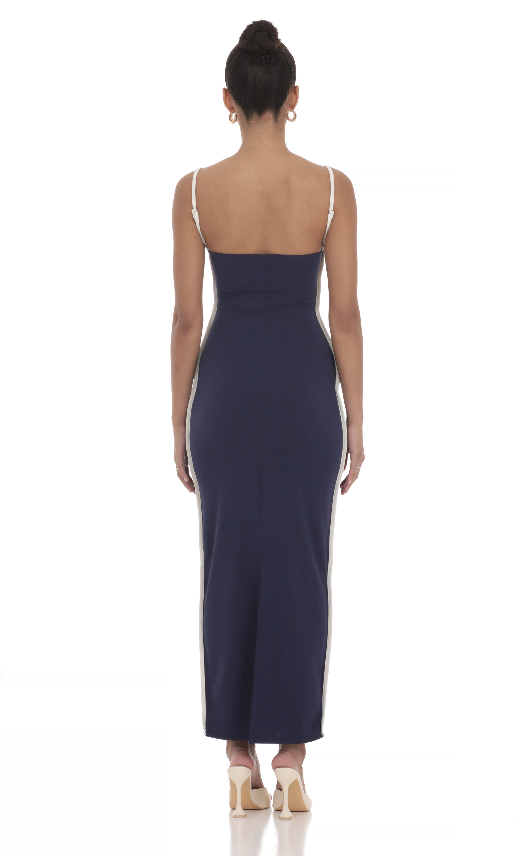 Outline Maxi Dress in Navy-My Sky Diva