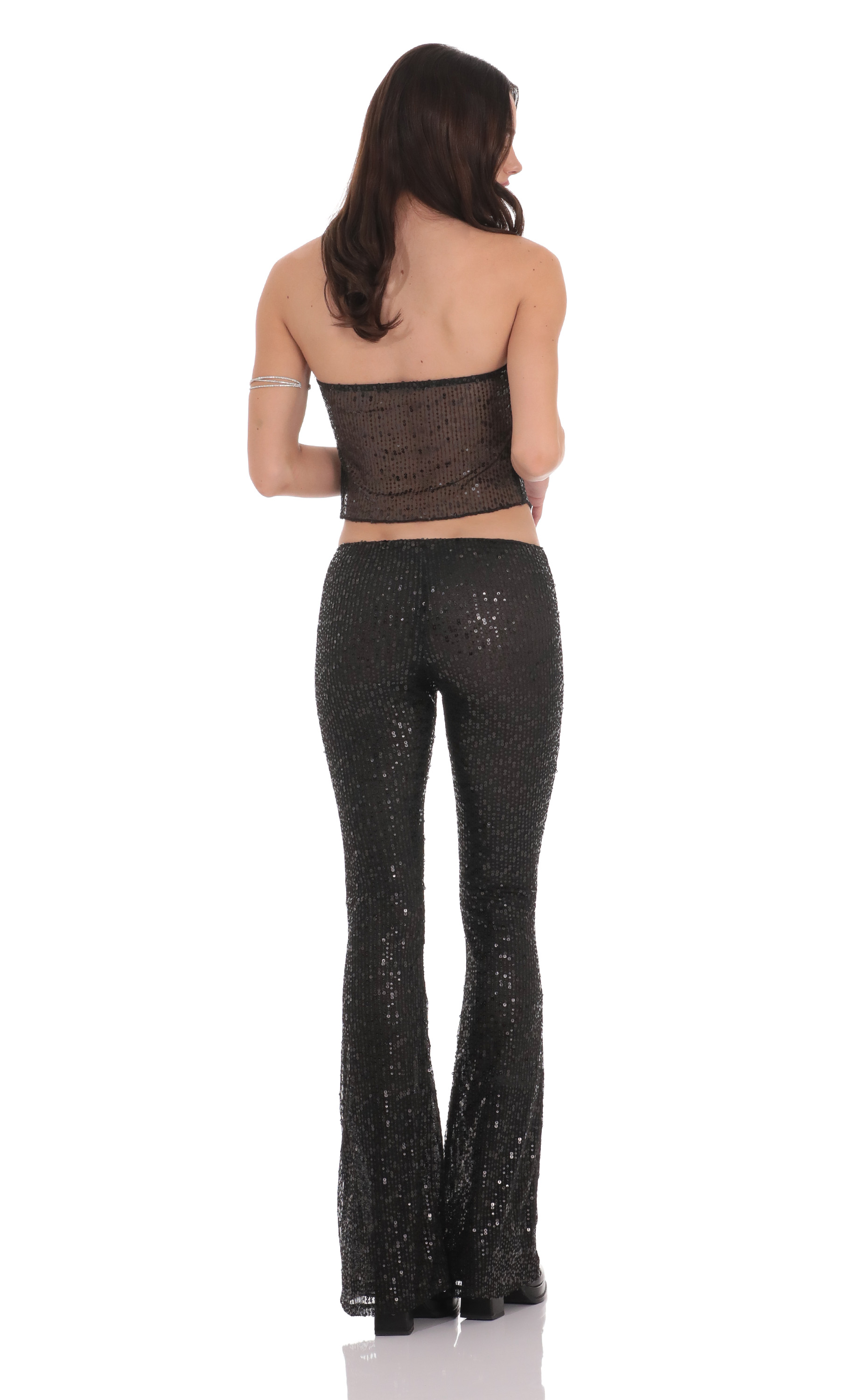 Flyaway Sequin Two Piece Set in Black-My Sky Diva