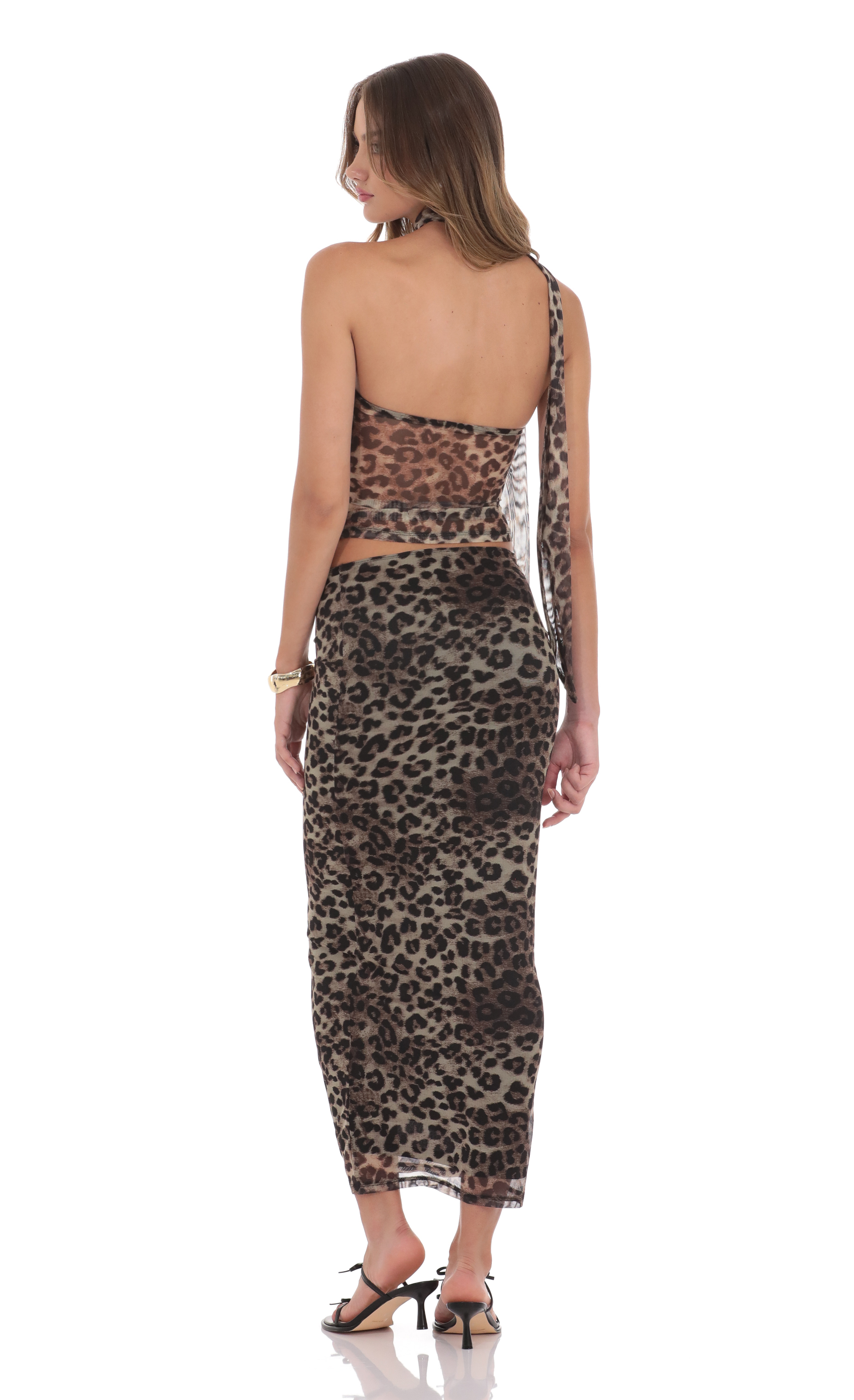 Mesh Maxi Skirt in Cheetah Print-My Sky Diva