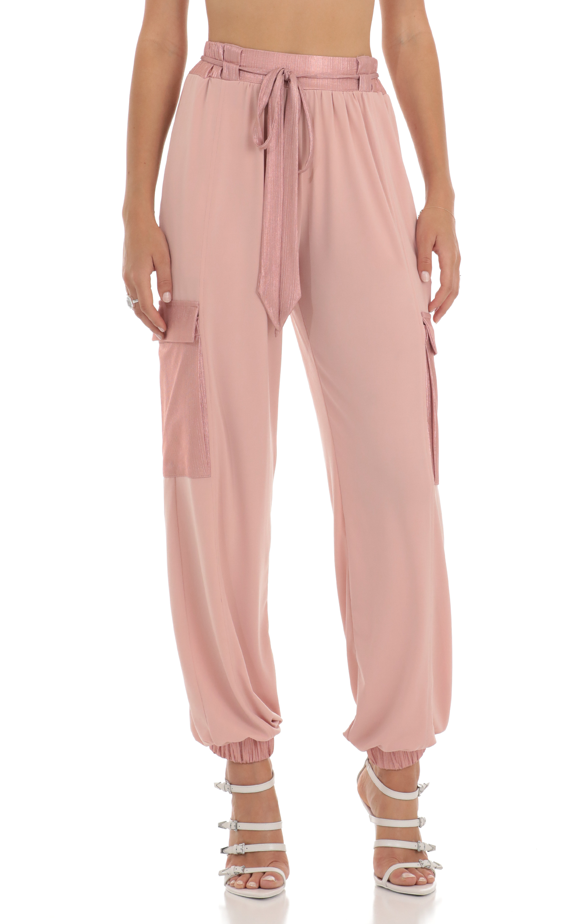 Shimmer Pants in Pink-My Sky Diva