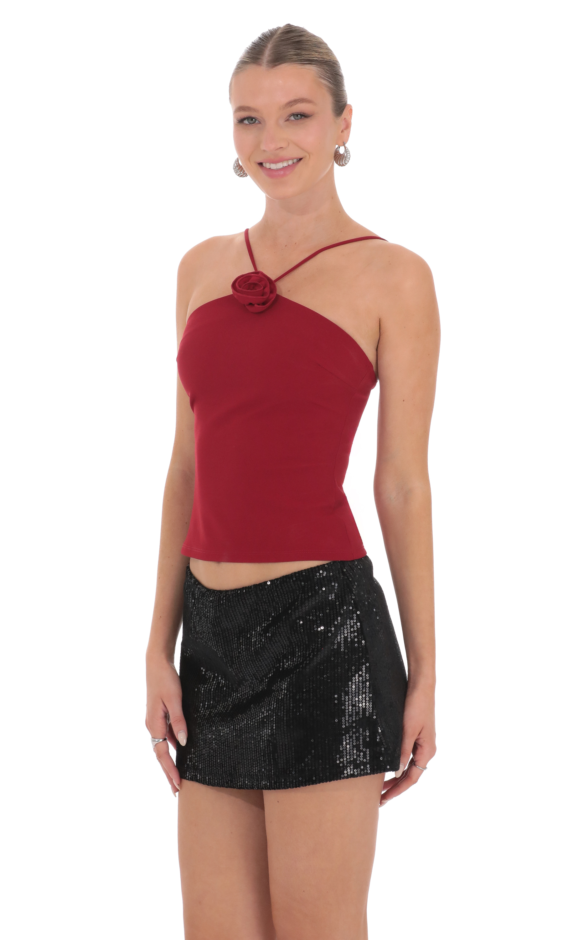 Florette Top in Red-My Sky Diva