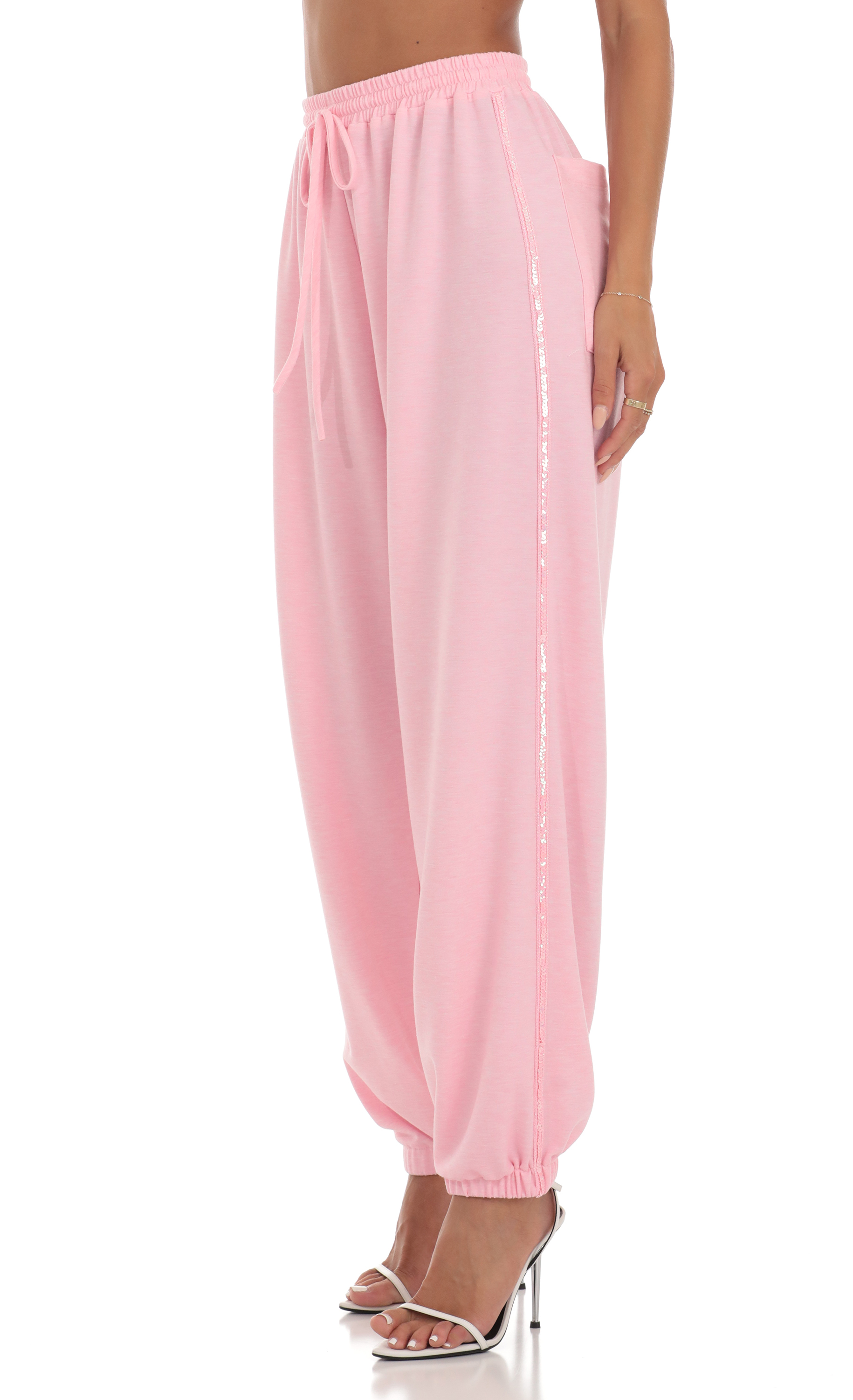 Sequin Two Piece Set in Pink-My Sky Diva