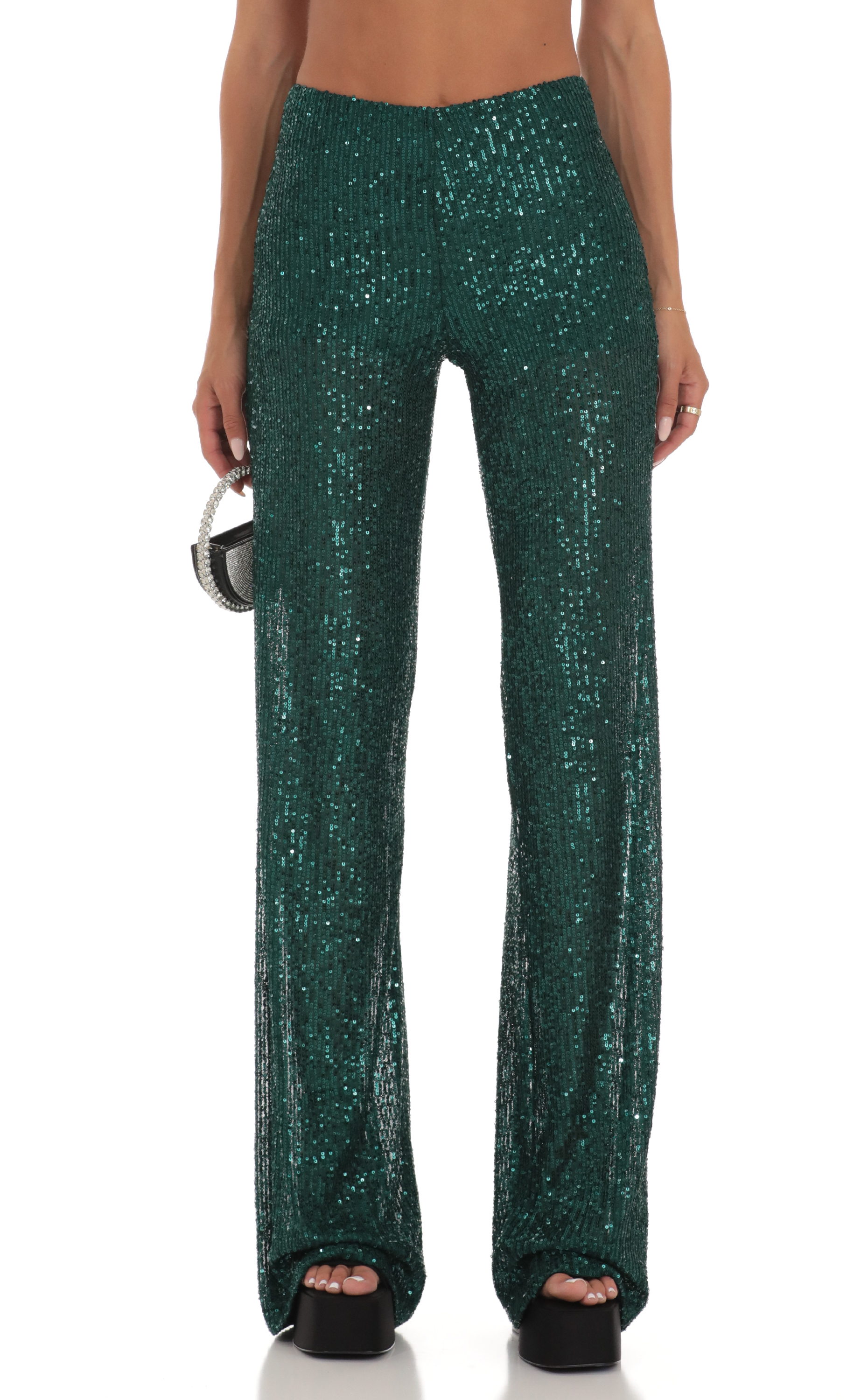 Sequin Two Piece Set in Green-My Sky Diva