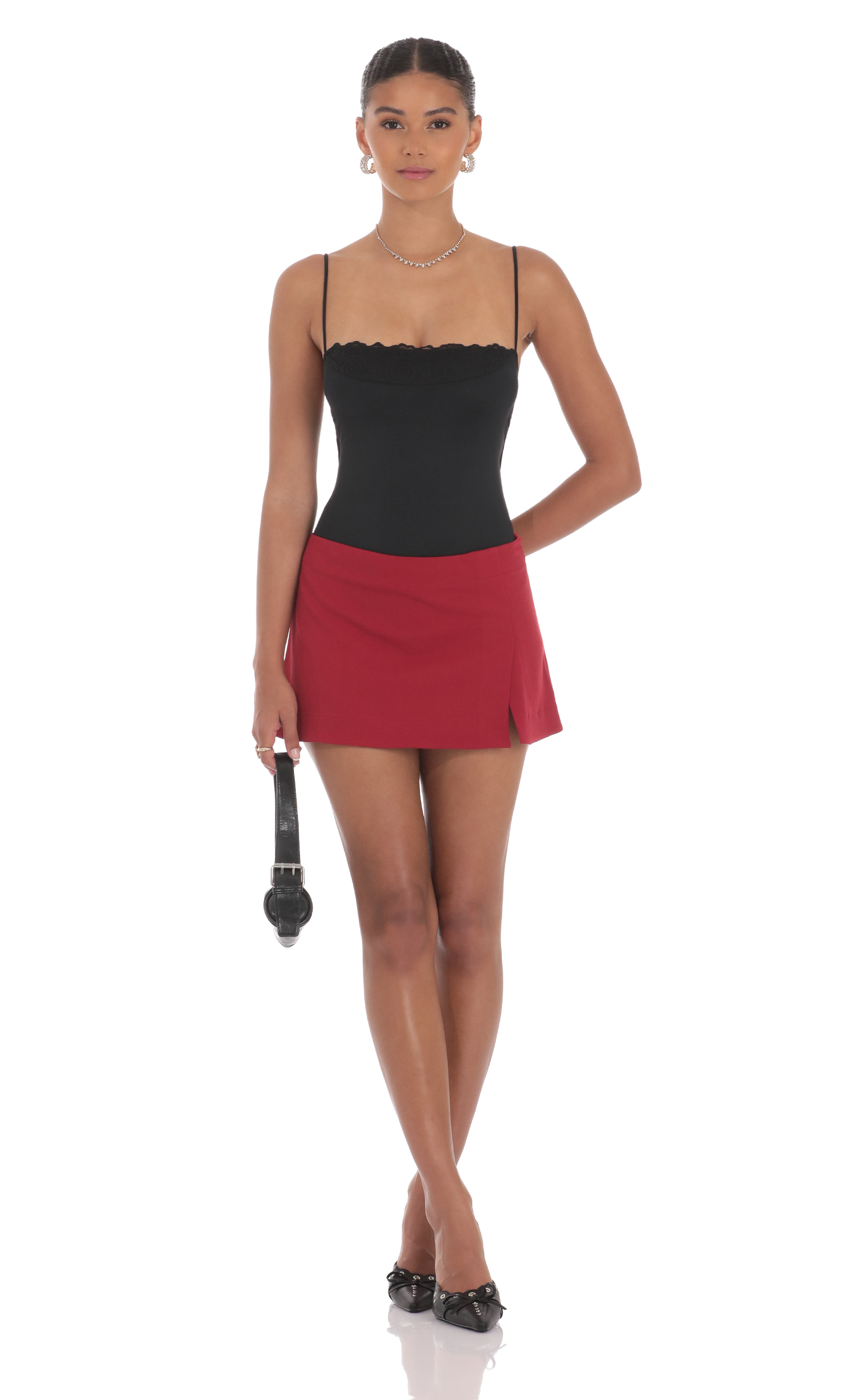 Lace Bust Bodysuit in Black-My Sky Diva