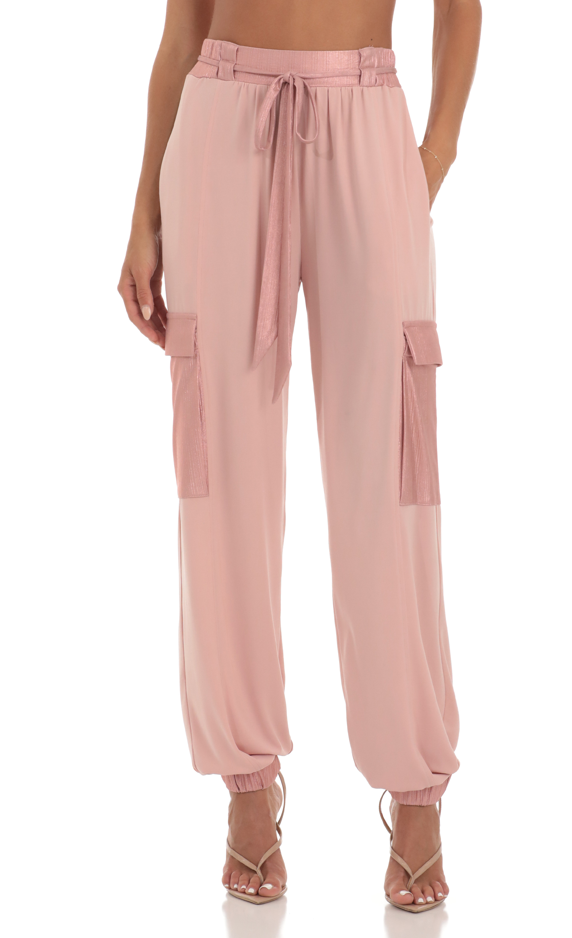 Shimmer Two Piece Set in Pink-My Sky Diva