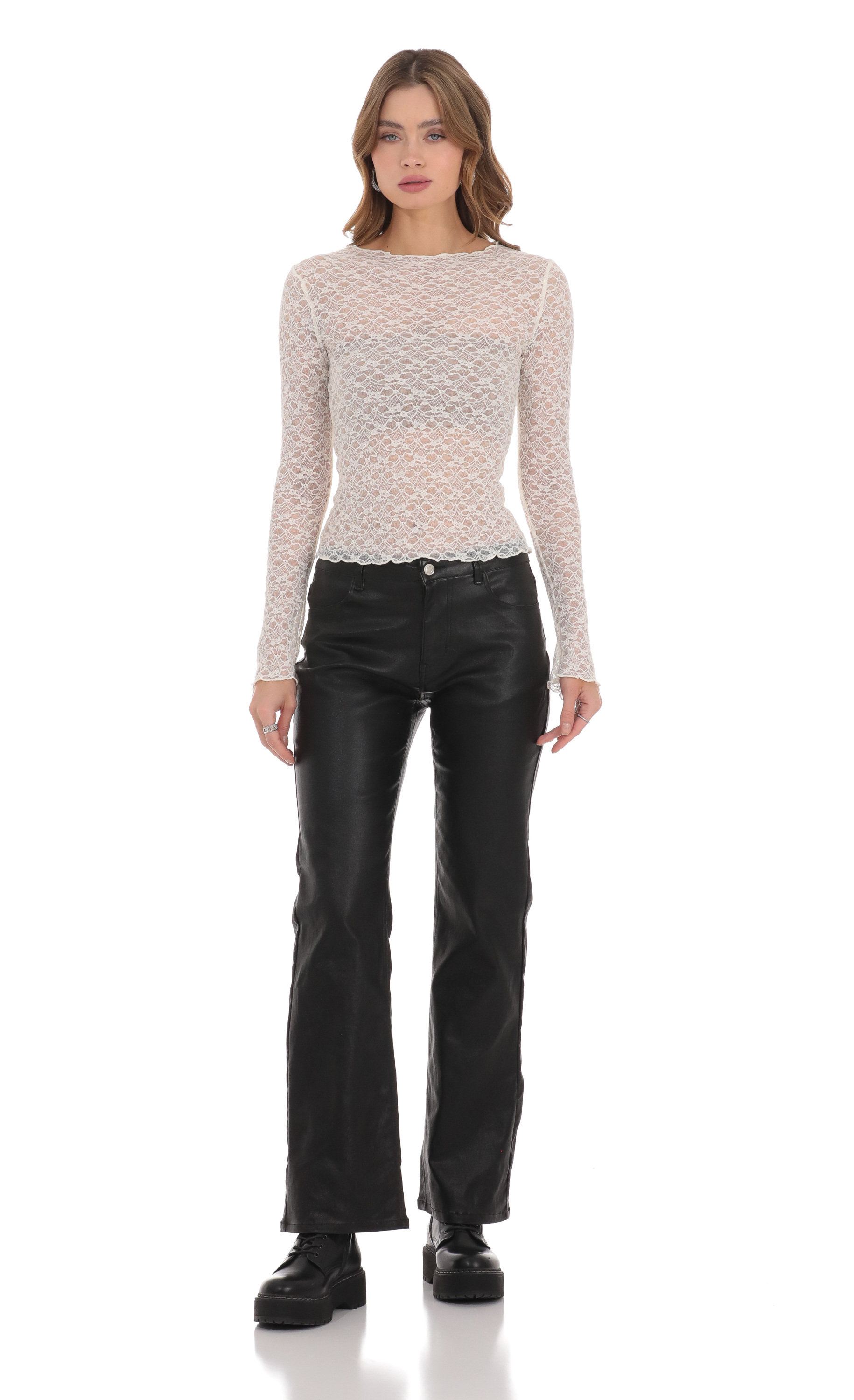 Pleather Jeans in Black-My Sky Diva