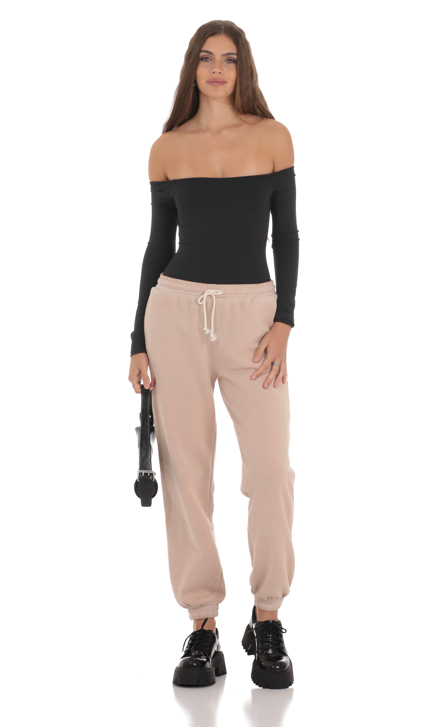 Off Shoulder Bodysuit in Black-My Sky Diva