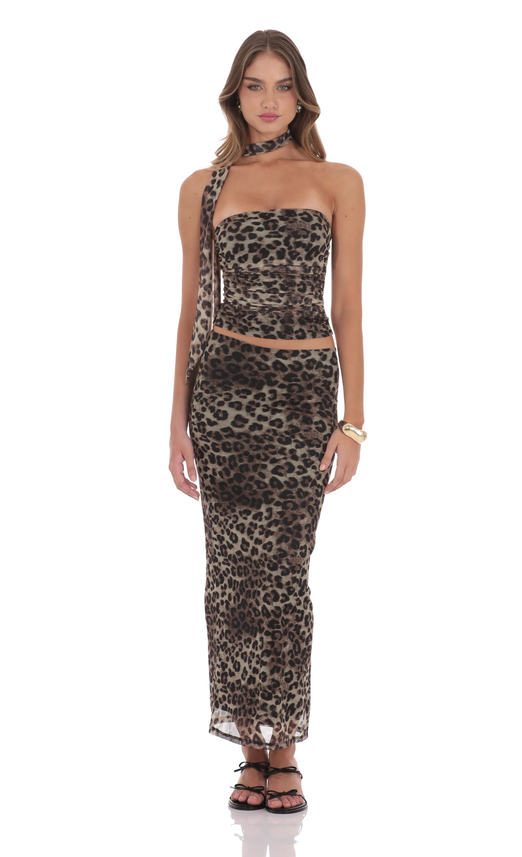 Mesh Maxi Skirt in Cheetah Print-My Sky Diva