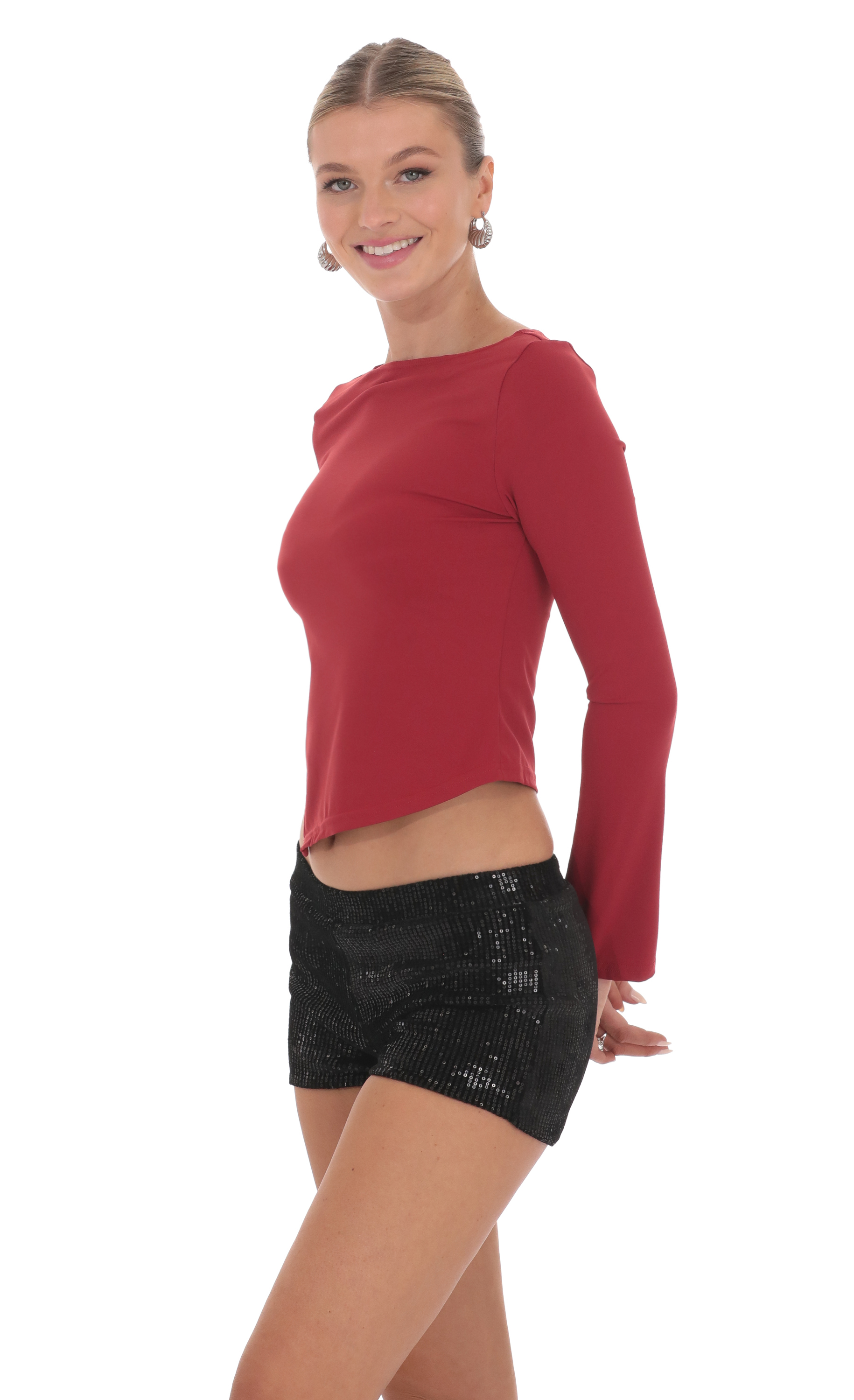 Velvet Sequin Shorts in Black-My Sky Diva