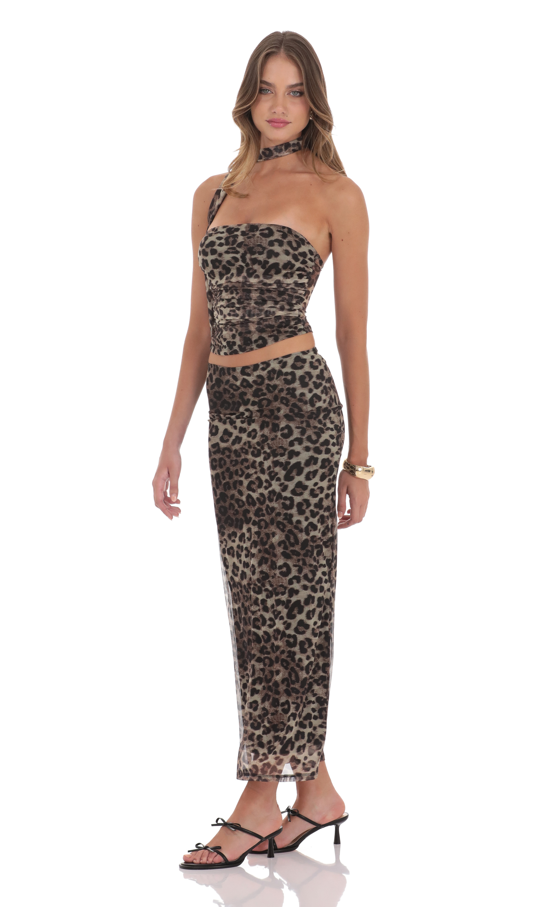 Mesh Maxi Skirt in Cheetah Print-My Sky Diva