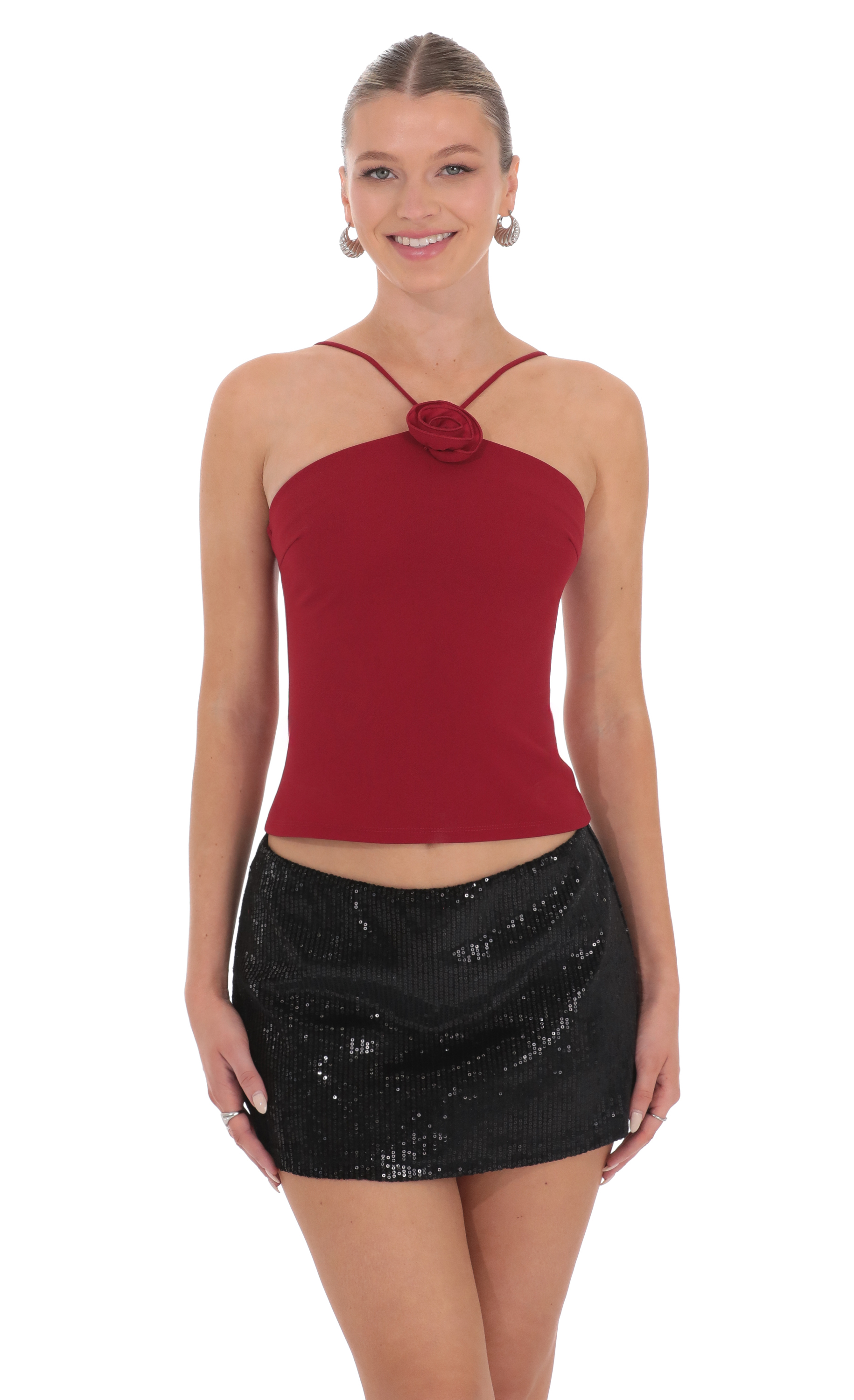 Florette Top in Red-My Sky Diva