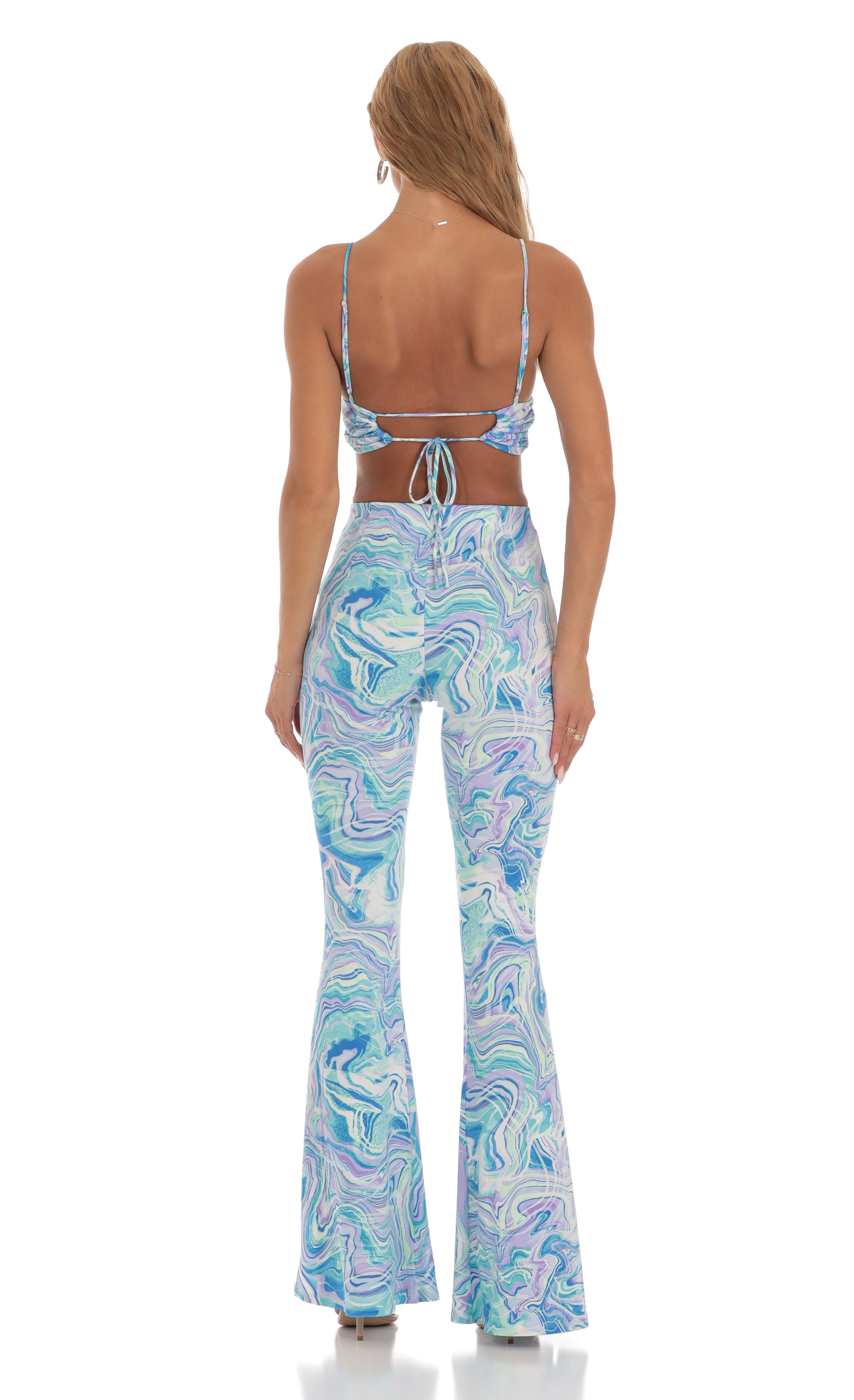 Swirl Two Piece Set in Blue-My Sky Diva