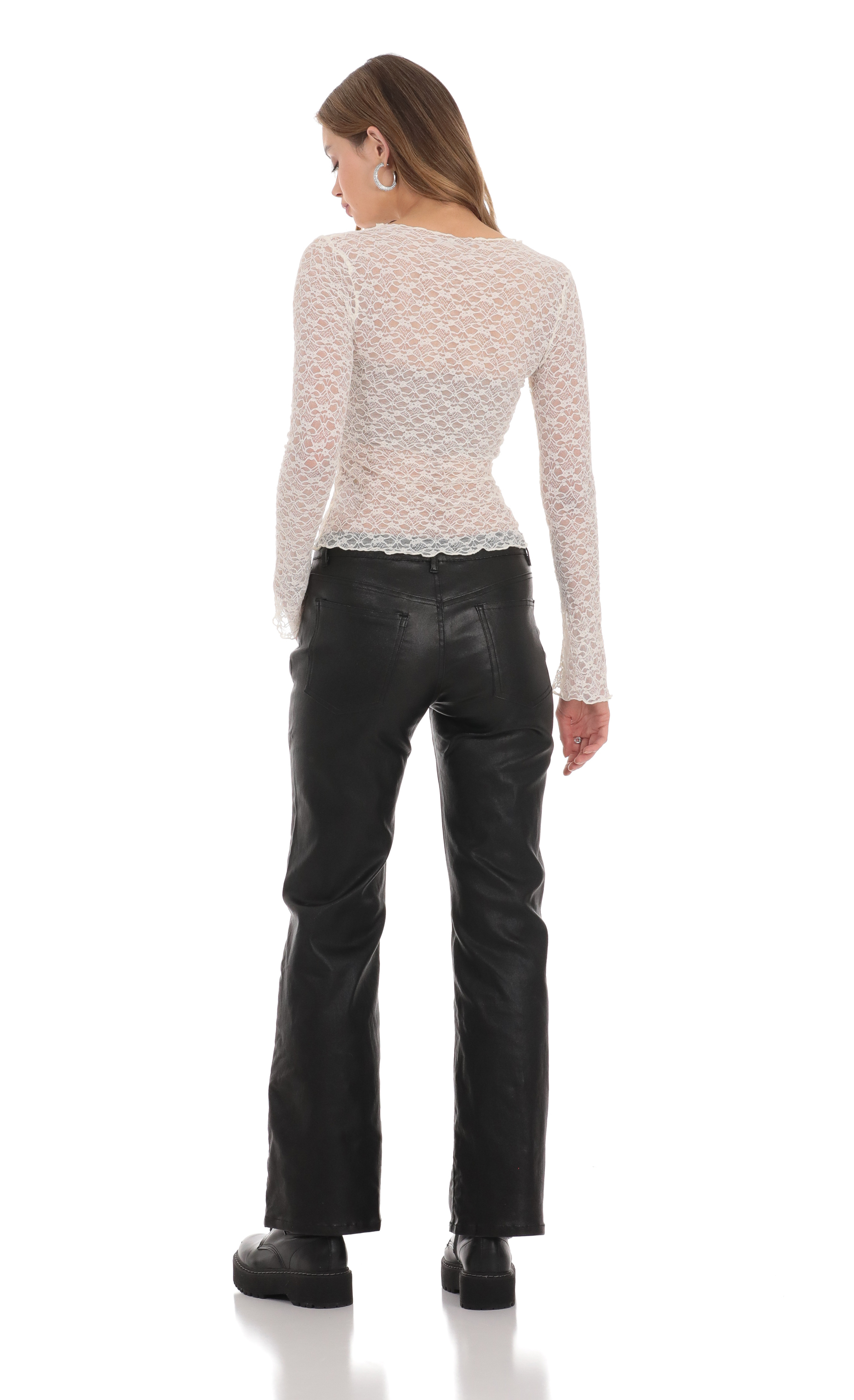 Pleather Jeans in Black-My Sky Diva